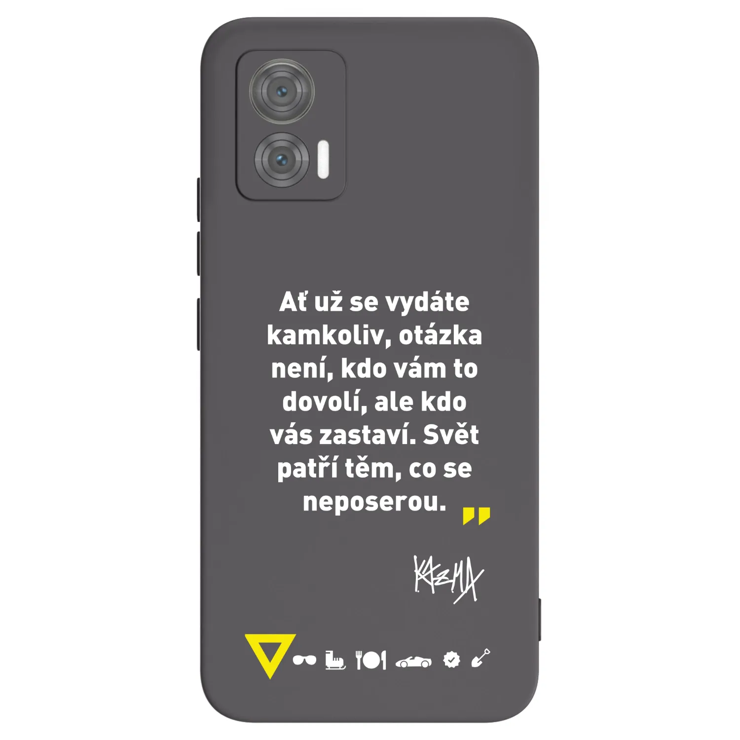 Picasee silikonový černý obal pro Motorola Edge 30 Neo - Kazma - SVĚT PATŘÍ TĚM, CO SE NEPOSEROU