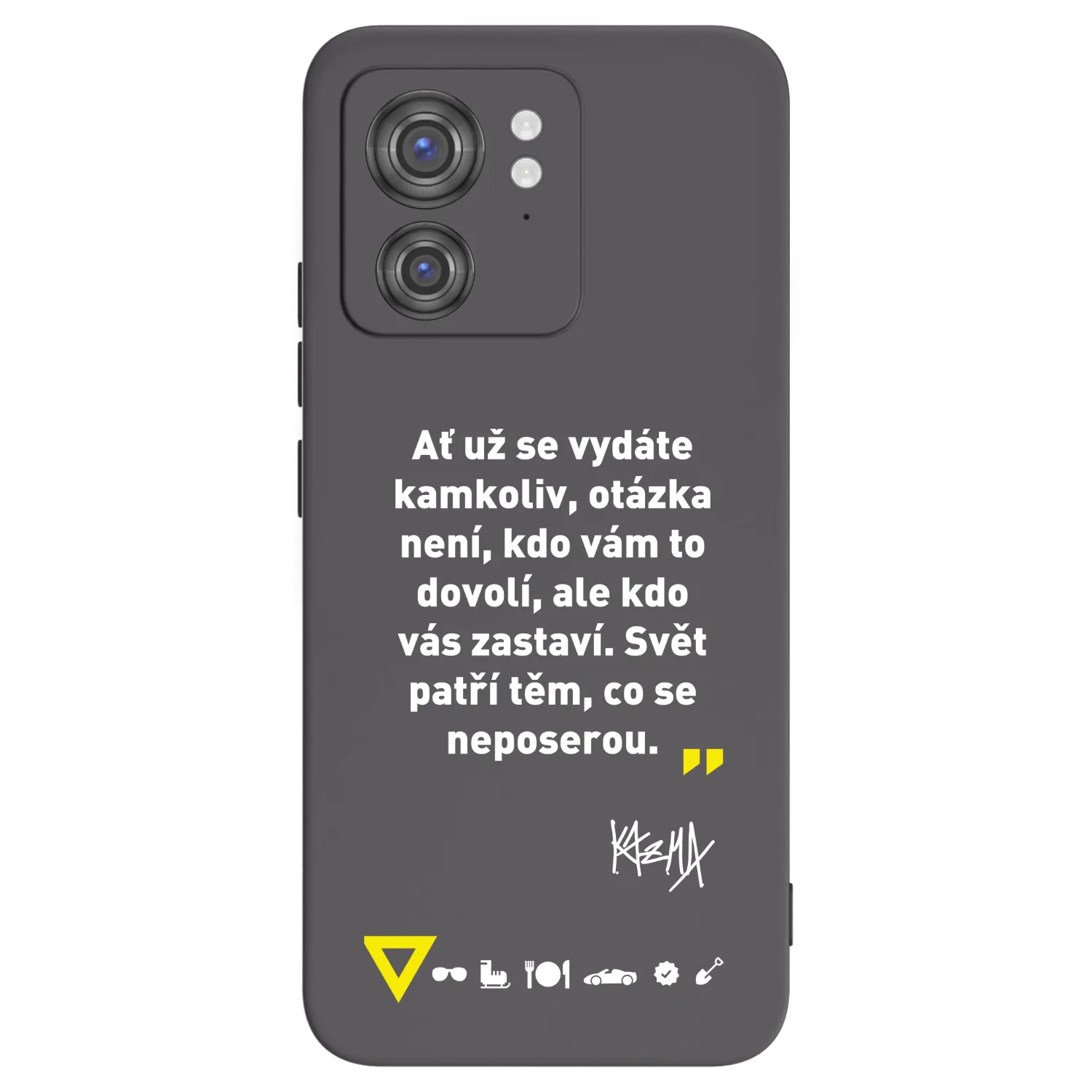 Picasee silikonový černý obal pro Motorola Edge 40 - Kazma - SVĚT PATŘÍ TĚM, CO SE NEPOSEROU