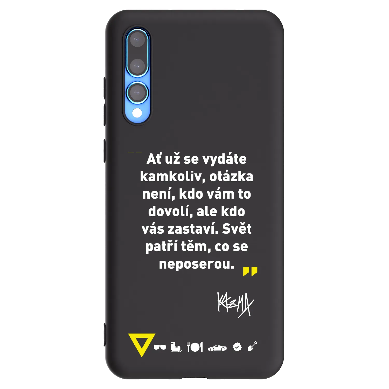Picasee silikonový černý obal pro Huawei P20 Pro - Kazma - SVĚT PATŘÍ TĚM, CO SE NEPOSEROU