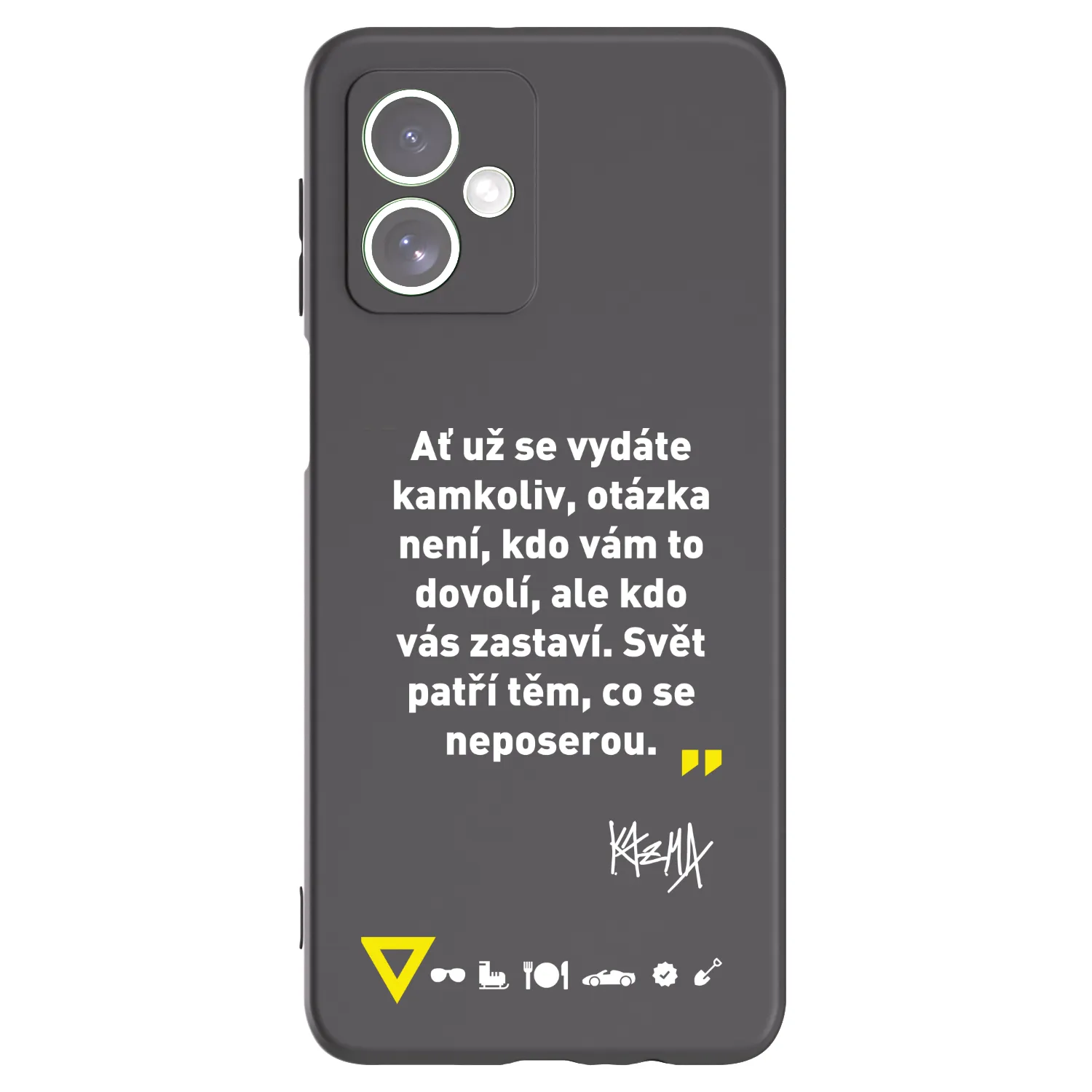 Picasee silikonový černý obal pro Motorola Moto G54 5G - Kazma - SVĚT PATŘÍ TĚM, CO SE NEPOSEROU