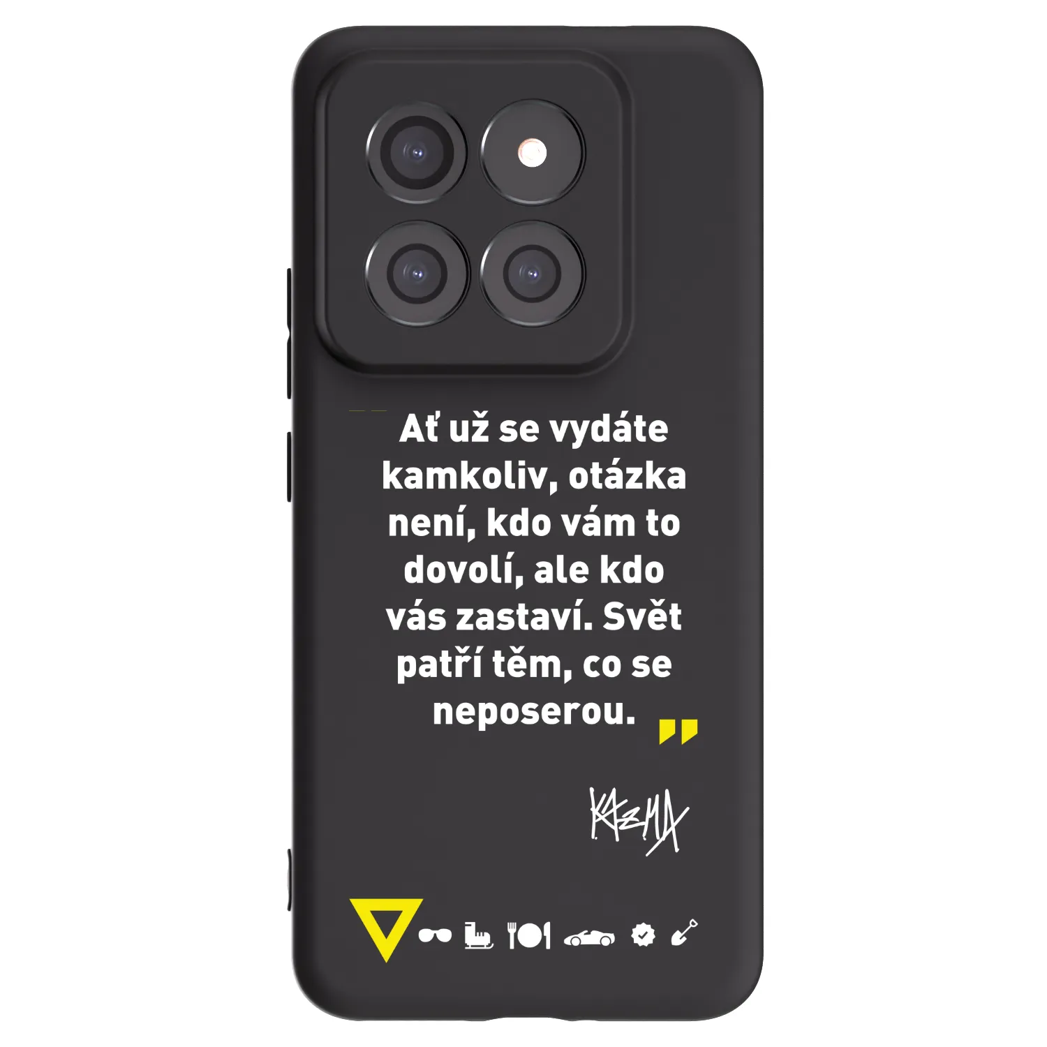 Picasee silikonový černý obal pro Xiaomi 14 Pro - Kazma - SVĚT PATŘÍ TĚM, CO SE NEPOSEROU