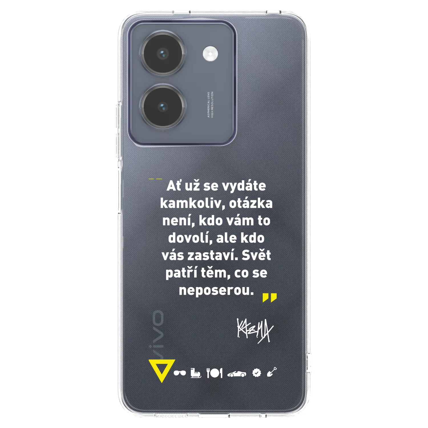 Picasee silikonový průhledný obal pro Vivo Y36 4G - Kazma - SVĚT PATŘÍ TĚM, CO SE NEPOSEROU