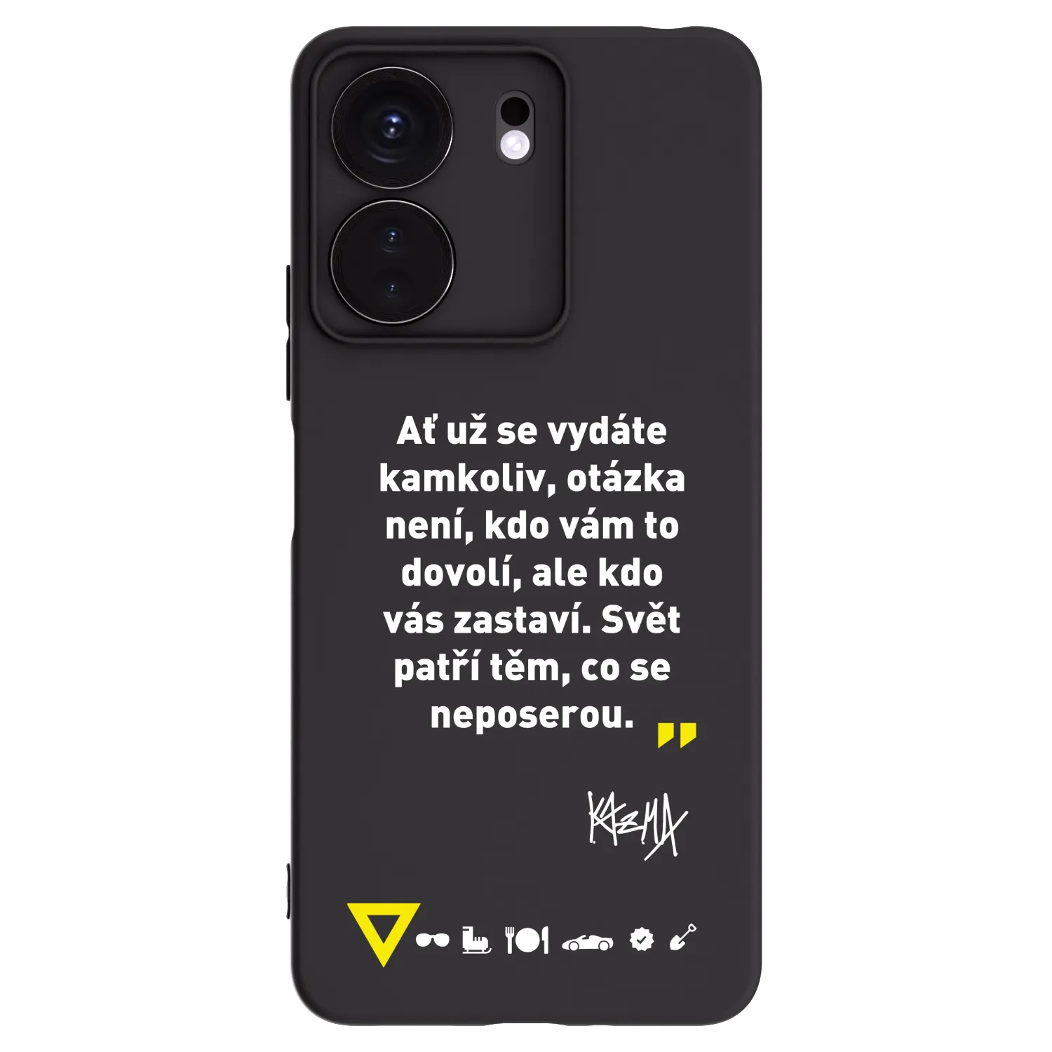 Picasee silikonový černý obal pro Xiaomi Redmi 13C 4G - Kazma - SVĚT PATŘÍ TĚM, CO SE NEPOSEROU