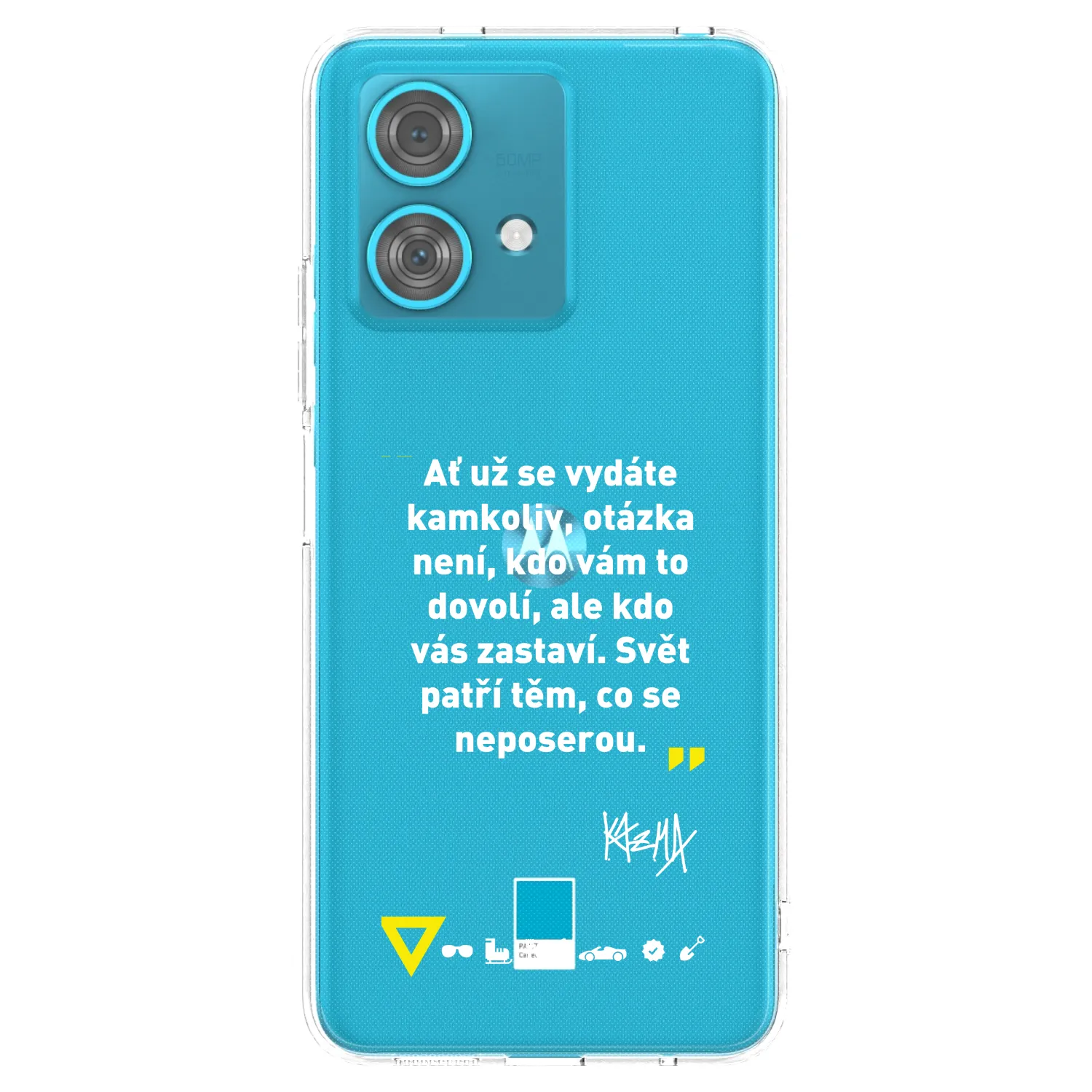 Picasee silikonový průhledný obal pro Motorola Edge 40 Neo - Kazma - SVĚT PATŘÍ TĚM, CO SE NEPOSEROU