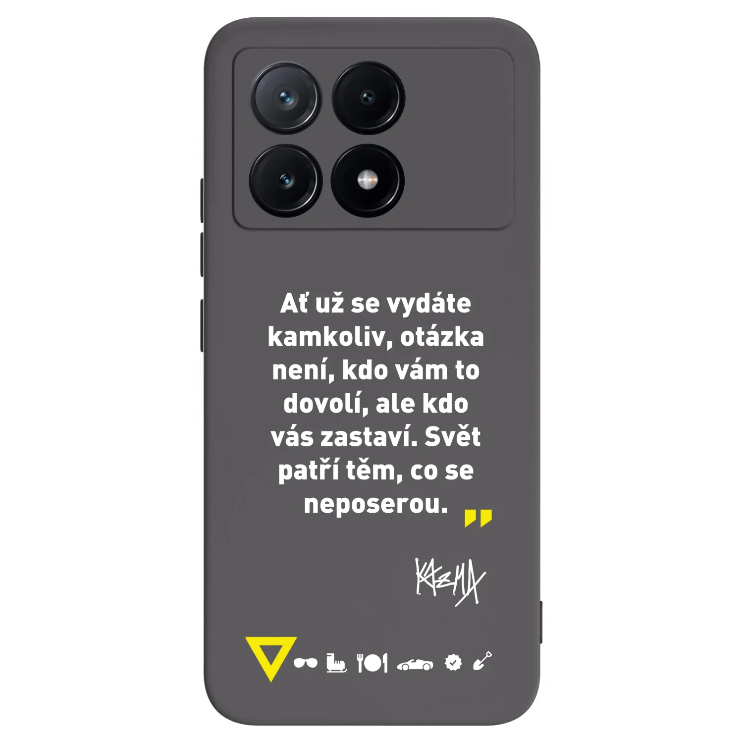 Picasee silikonový černý obal pro Xiaomi Poco X6 Pro - Kazma - SVĚT PATŘÍ TĚM, CO SE NEPOSEROU