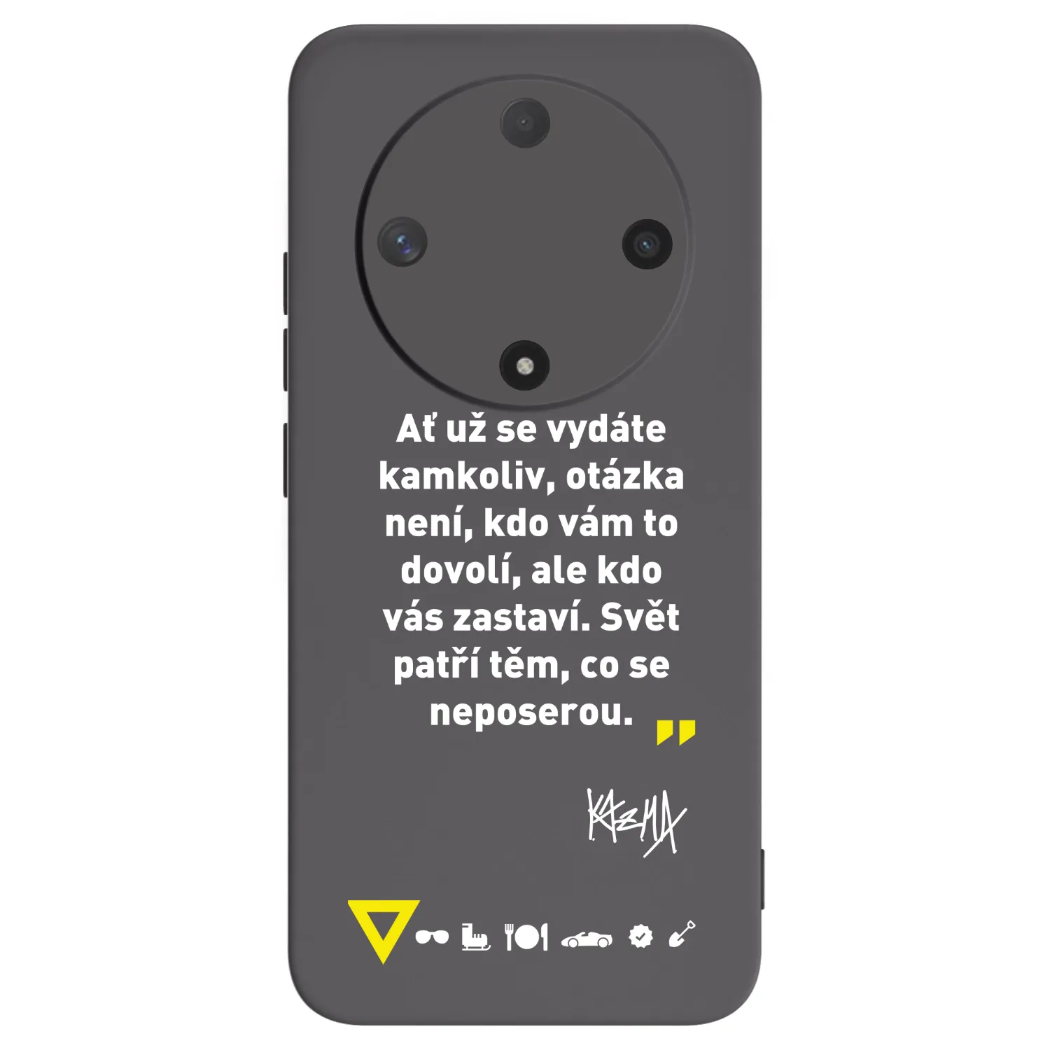 Picasee silikonový černý obal pro Honor Magic6 Lite 5G - Kazma - SVĚT PATŘÍ TĚM, CO SE NEPOSEROU