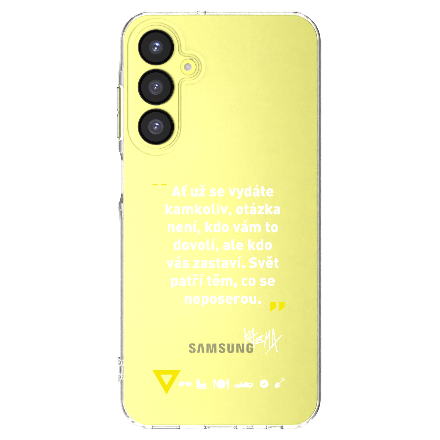 Picasee silikonový průhledný obal pro Samsung Galaxy A25 A256B 5G - Kazma - SVĚT PATŘÍ TĚM, CO SE NEPOSEROU