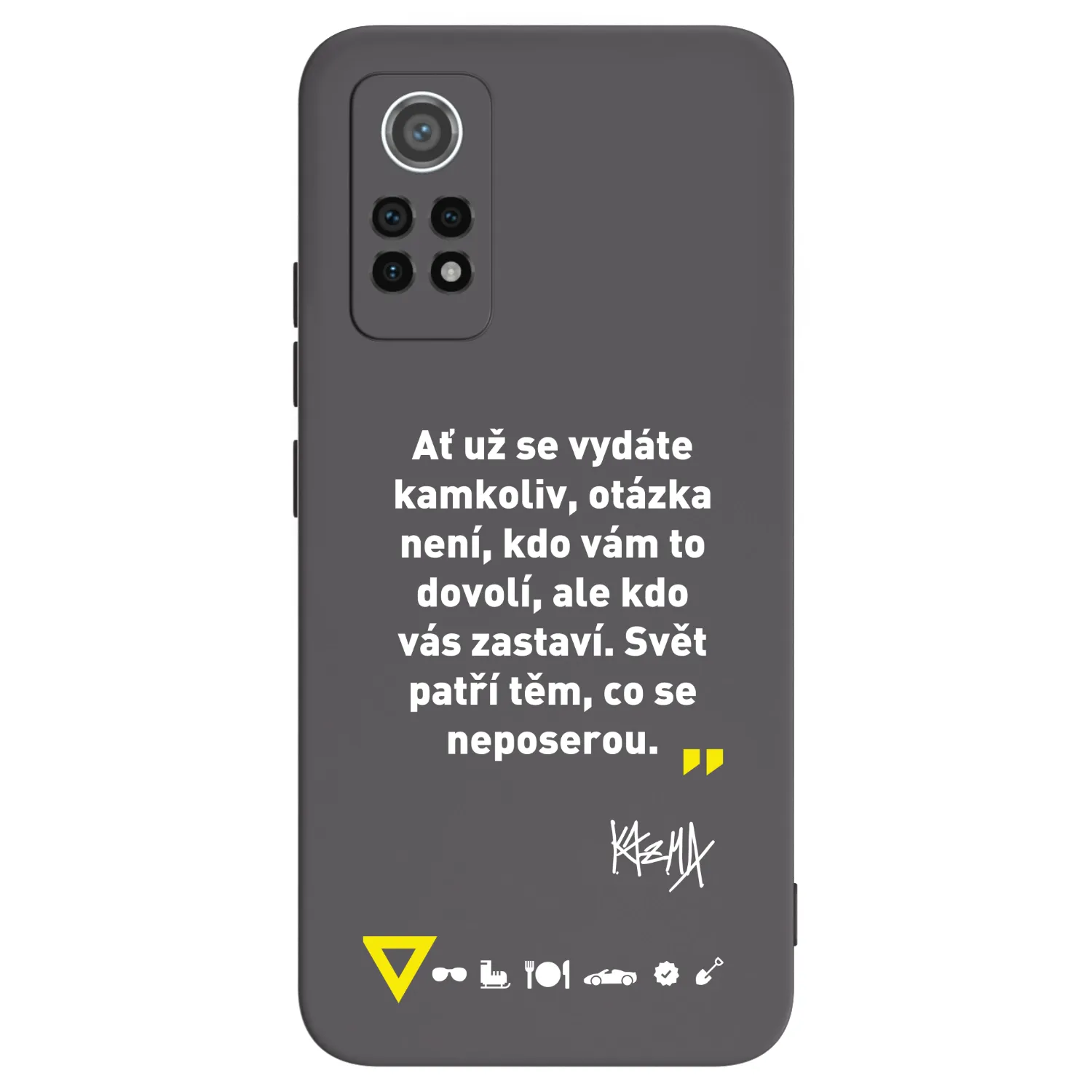 Picasee silikonový černý obal pro Xiaomi Redmi Note 12 Pro 4G - Kazma - SVĚT PATŘÍ TĚM, CO SE NEPOSEROU