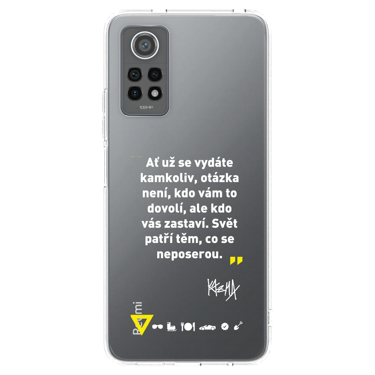Picasee silikonový průhledný obal pro Xiaomi Redmi Note 12 Pro 4G - Kazma - SVĚT PATŘÍ TĚM, CO SE NEPOSEROU