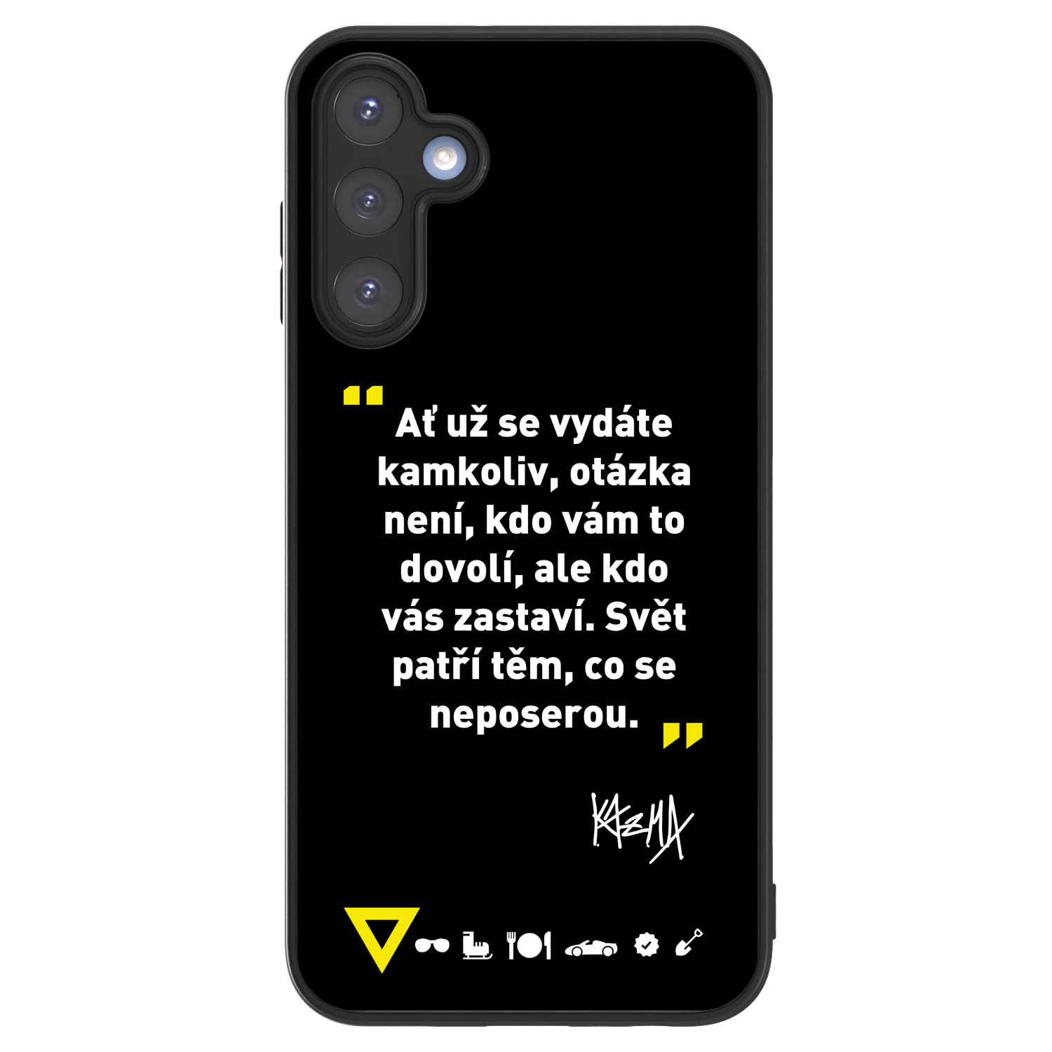 Picasee ULTIMATE CASE pro Samsung Galaxy A15 A156B 5G - Kazma - SVĚT PATŘÍ TĚM, CO SE NEPOSEROU