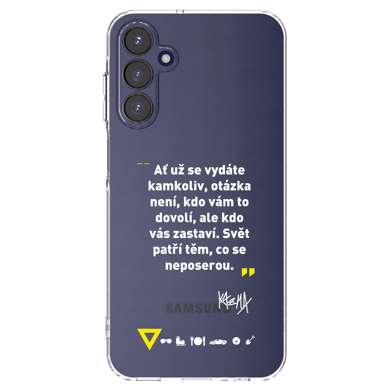 Picasee silikonový průhledný obal pro Samsung Galaxy A15 A155F 4G - Kazma - SVĚT PATŘÍ TĚM, CO SE NEPOSEROU