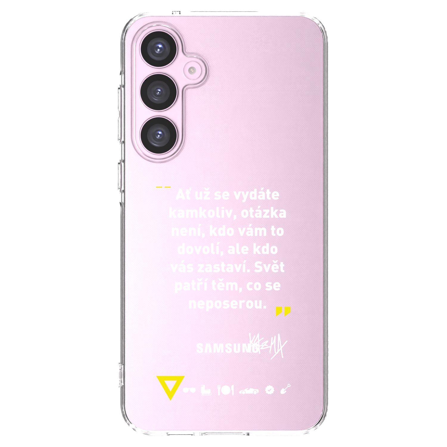 Picasee silikonový průhledný obal pro Samsung Galaxy A55 5G A556B - Kazma - SVĚT PATŘÍ TĚM, CO SE NEPOSEROU