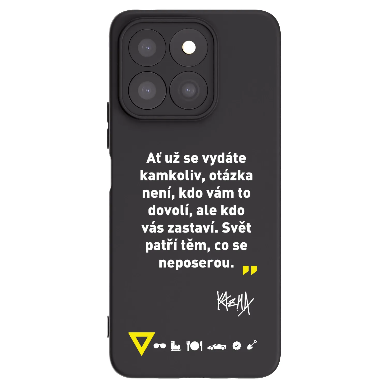 Picasee silikonový černý obal pro Honor X8b - Kazma - SVĚT PATŘÍ TĚM, CO SE NEPOSEROU