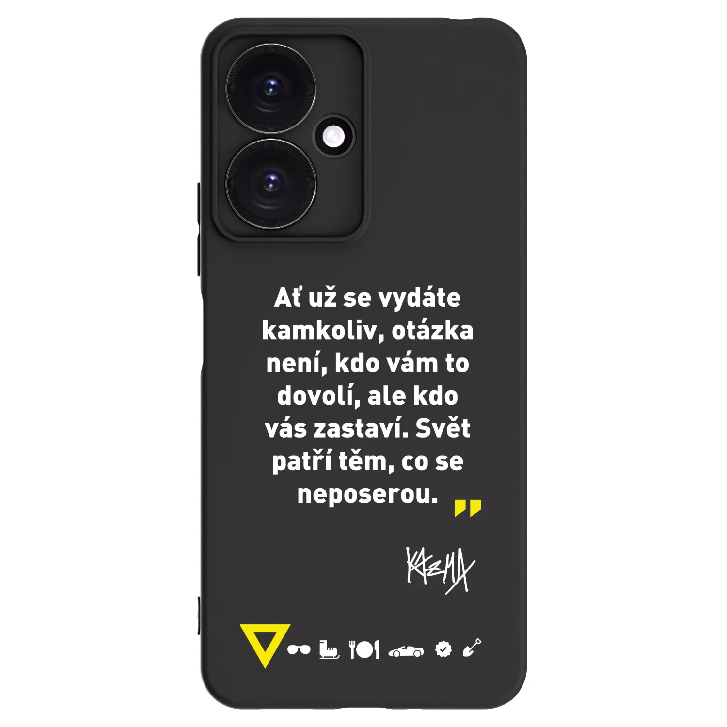 Picasee silikonový černý obal pro Xiaomi Redmi 13C 5G - Kazma - SVĚT PATŘÍ TĚM, CO SE NEPOSEROU