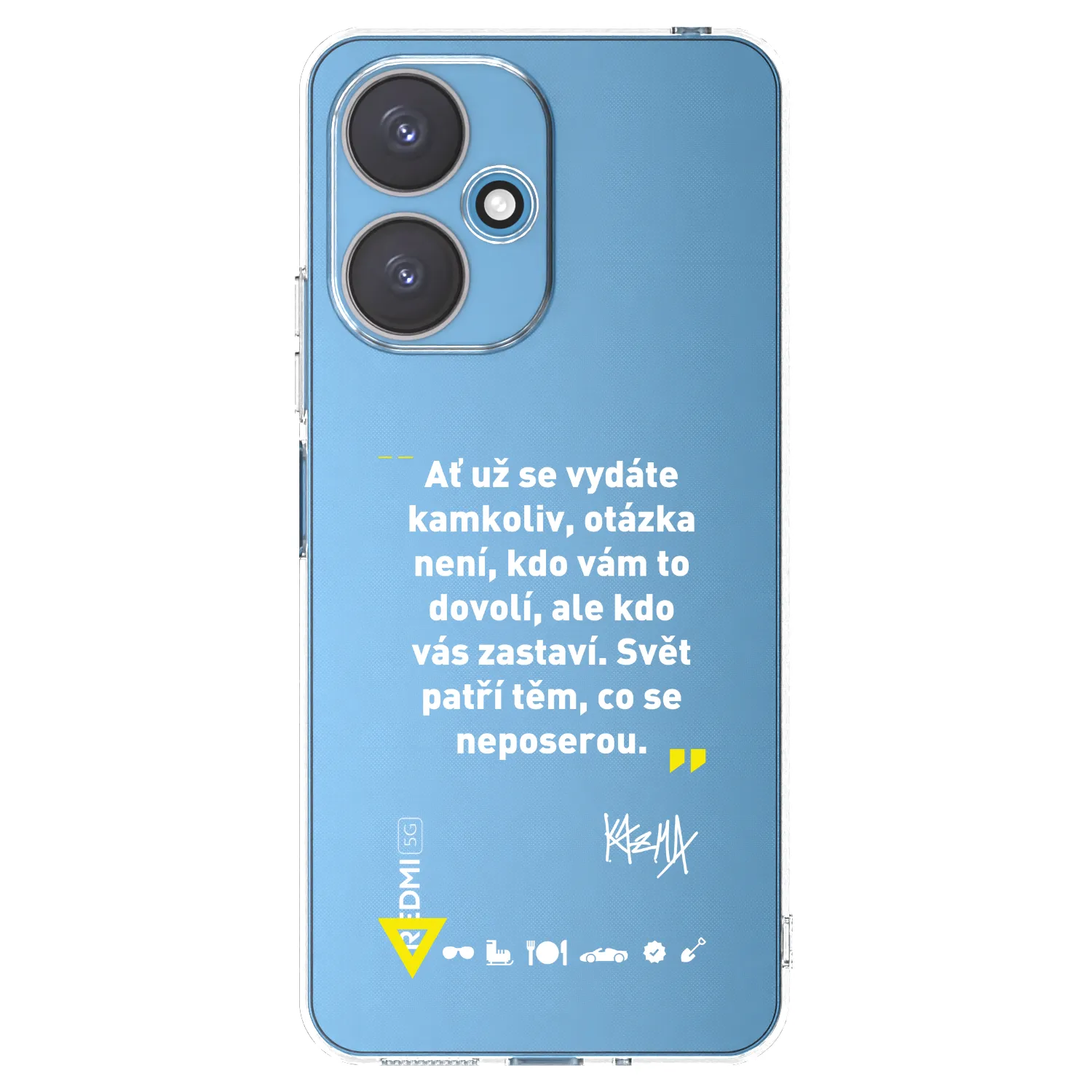 Picasee silikonový průhledný obal pro Xiaomi Redmi 13C 5G - Kazma - SVĚT PATŘÍ TĚM, CO SE NEPOSEROU