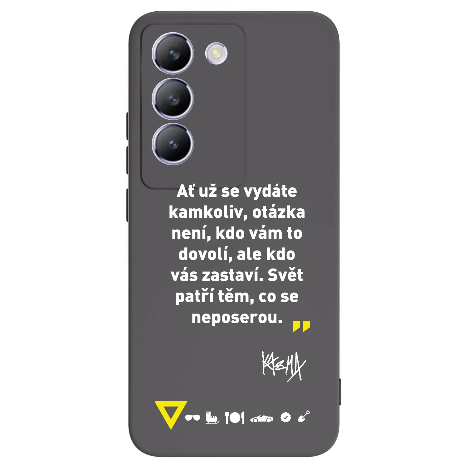 Picasee silikonový černý obal pro Vivo V40 SE 5G - Kazma - SVĚT PATŘÍ TĚM, CO SE NEPOSEROU