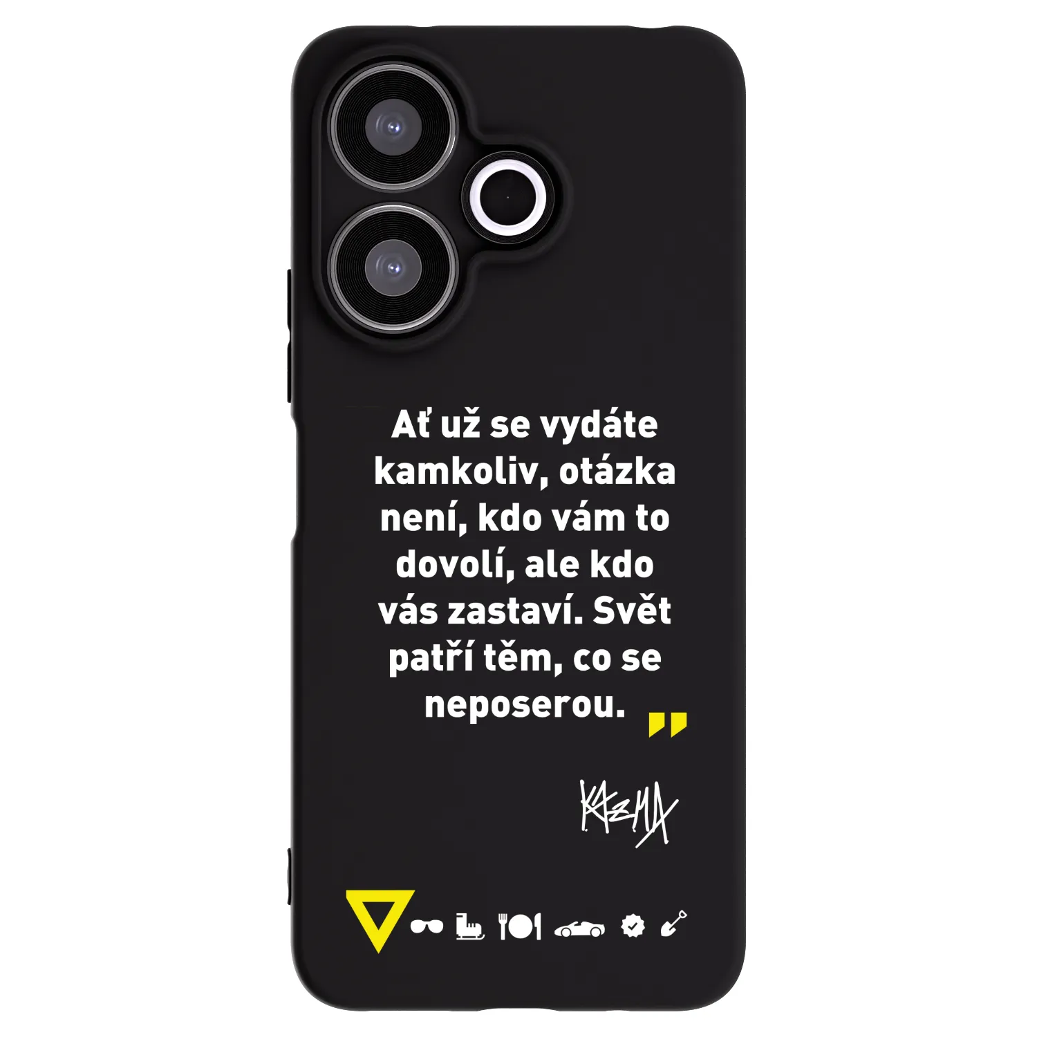 Picasee silikonový černý obal pro Xiaomi Redmi 13 4G - Kazma - SVĚT PATŘÍ TĚM, CO SE NEPOSEROU