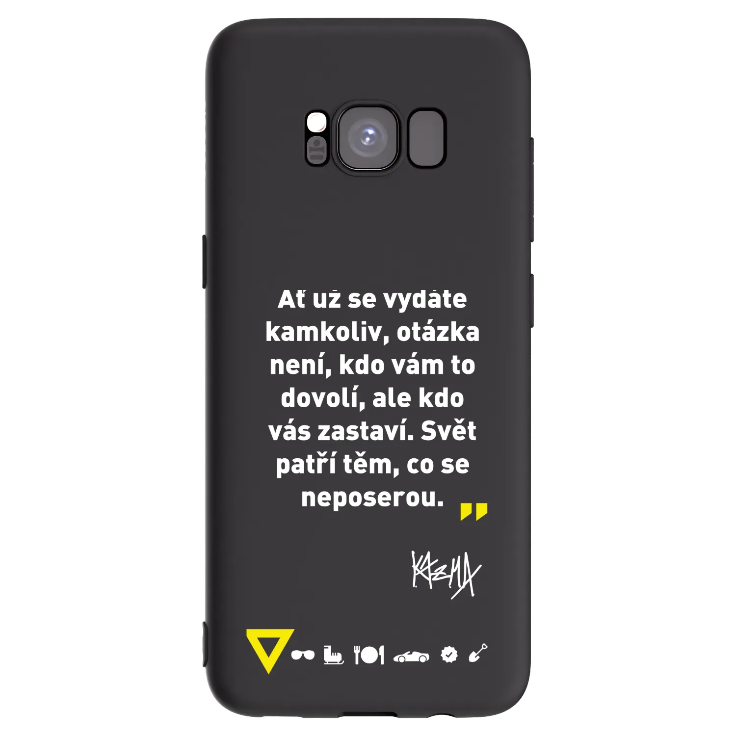Picasee silikonový černý obal pro Samsung Galaxy S8 G950F - Kazma - SVĚT PATŘÍ TĚM, CO SE NEPOSEROU