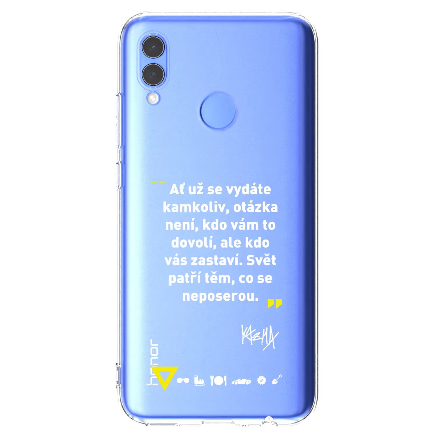 Picasee silikonový průhledný obal pro Huawei P Smart 2019 - Kazma - SVĚT PATŘÍ TĚM, CO SE NEPOSEROU