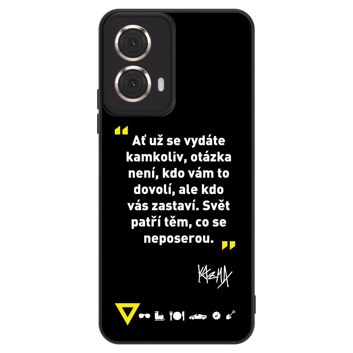 Picasee ULTIMATE CASE pro Motorola Moto G85 - Kazma - SVĚT PATŘÍ TĚM, CO SE NEPOSEROU