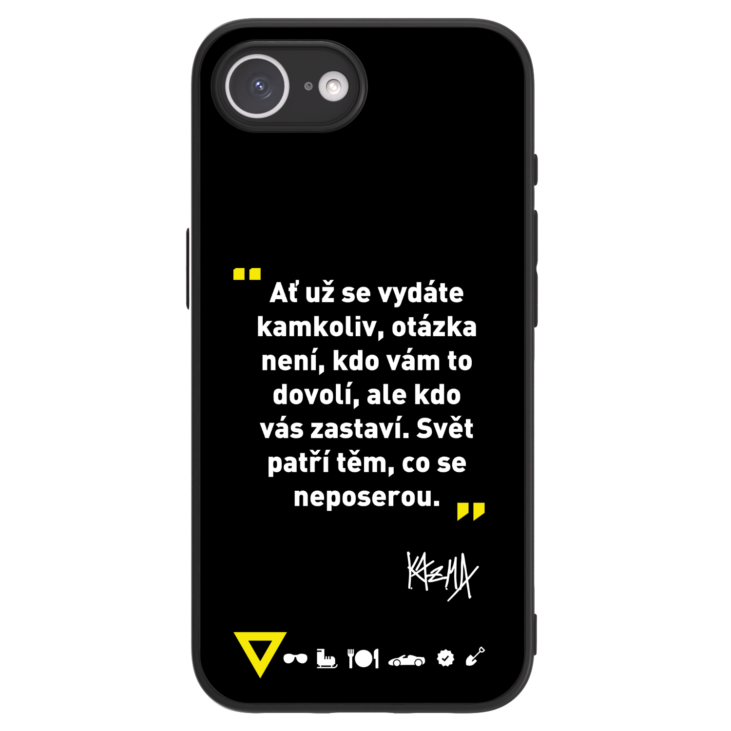 Picasee ULTIMATE CASE pro Apple iPhone 16e - Kazma - SVĚT PATŘÍ TĚM, CO SE NEPOSEROU