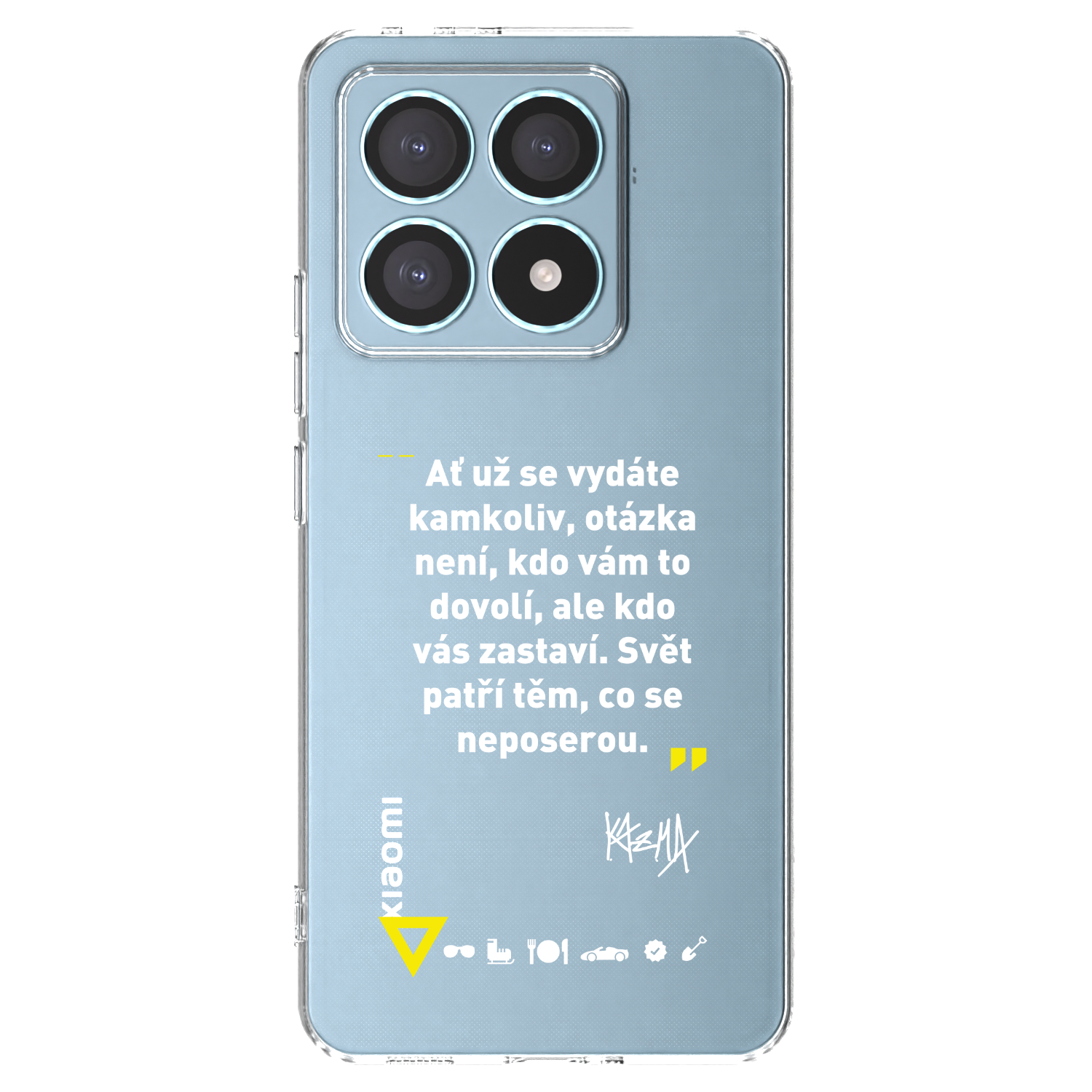 Picasee silikonový průhledný obal pro Xiaomi 14T Pro - Kazma - SVĚT PATŘÍ TĚM, CO SE NEPOSEROU