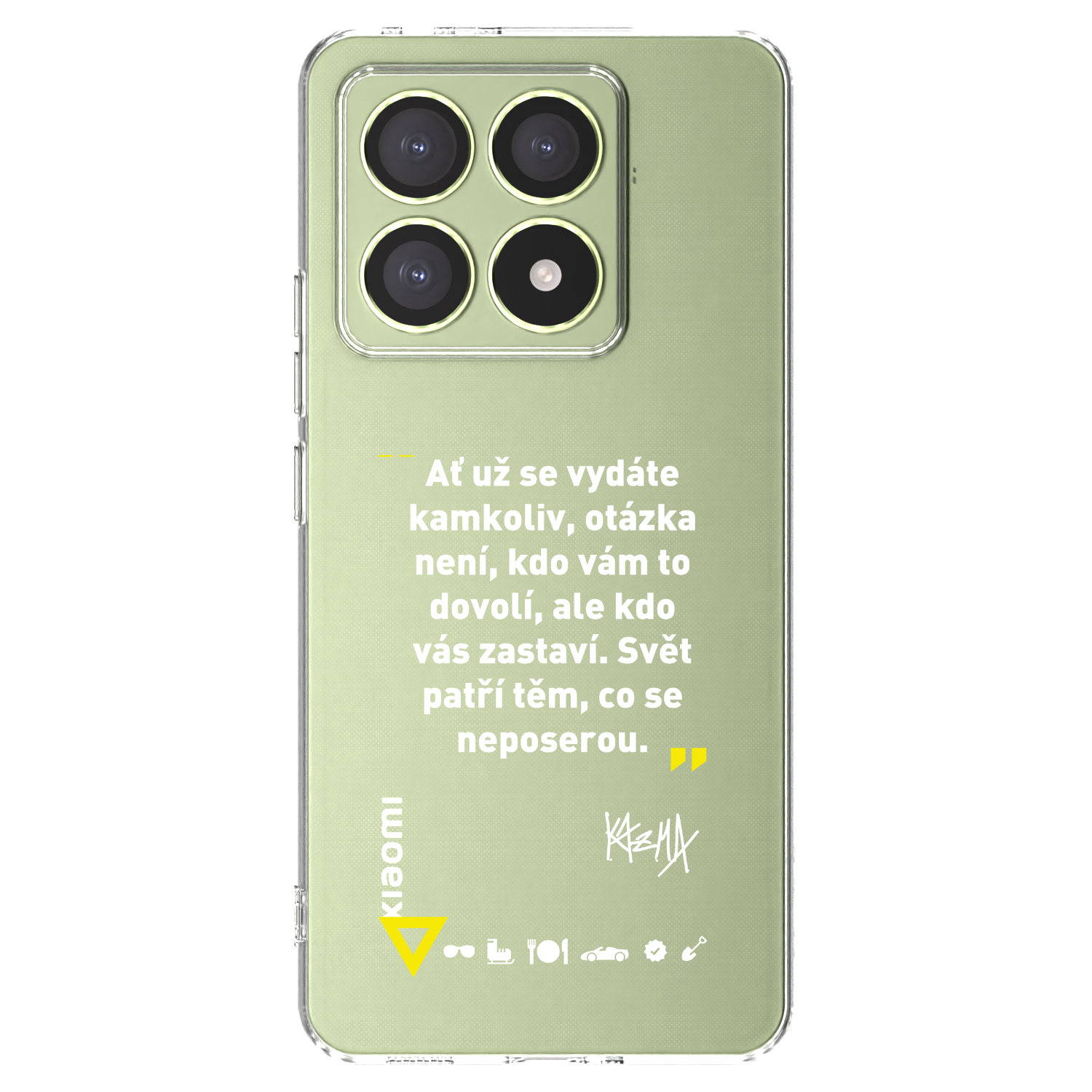 Picasee silikonový průhledný obal pro Xiaomi 14T - Kazma - SVĚT PATŘÍ TĚM, CO SE NEPOSEROU