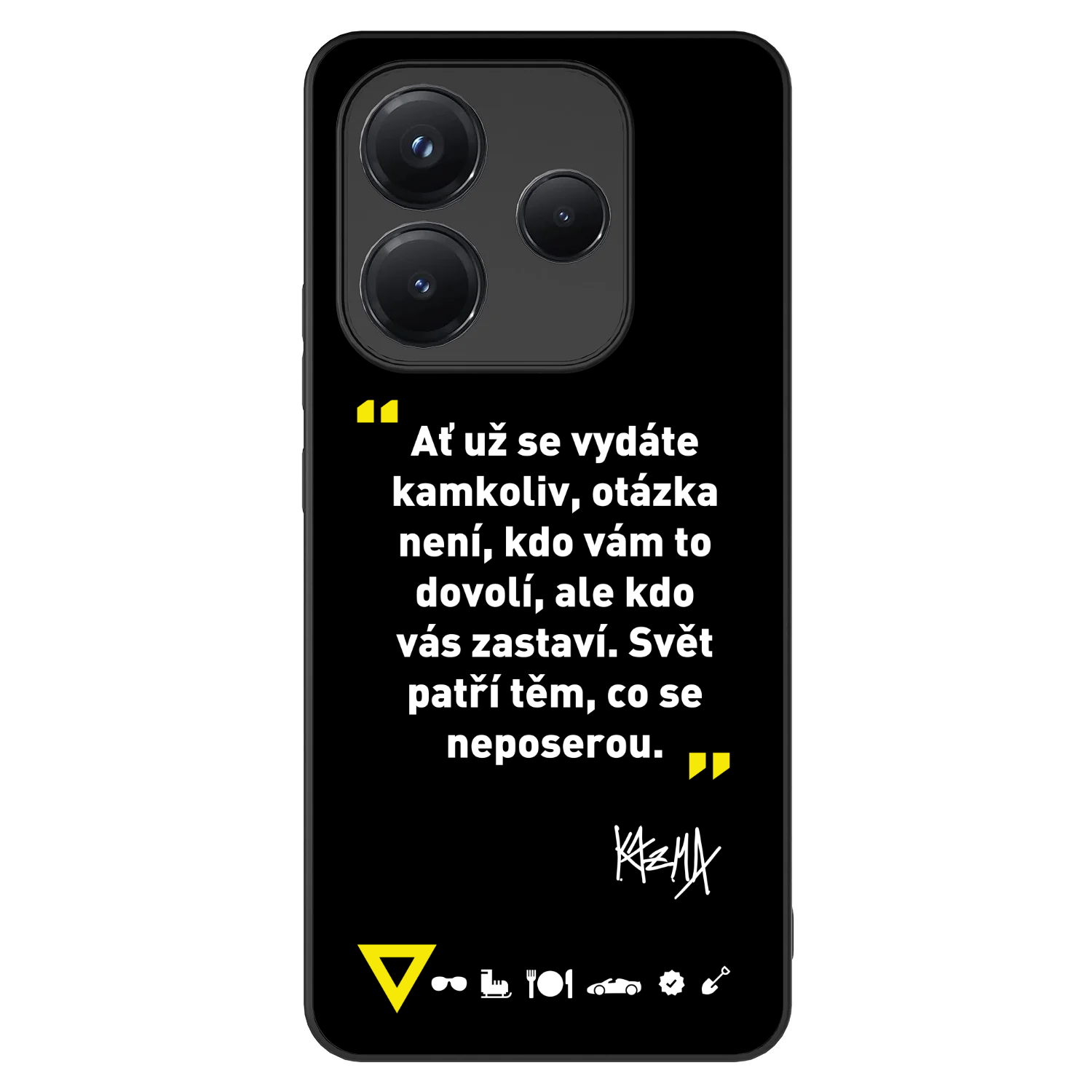 Picasee ULTIMATE CASE pro Xiaomi Redmi Note 14 5G - Kazma - SVĚT PATŘÍ TĚM, CO SE NEPOSEROU