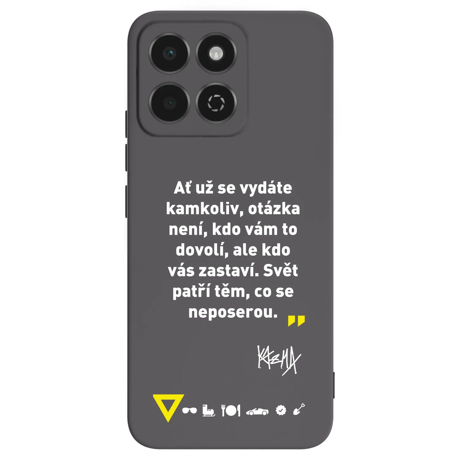 Picasee silikonový černý obal pro Honor 200 Smart 5G - Kazma - SVĚT PATŘÍ TĚM, CO SE NEPOSEROU