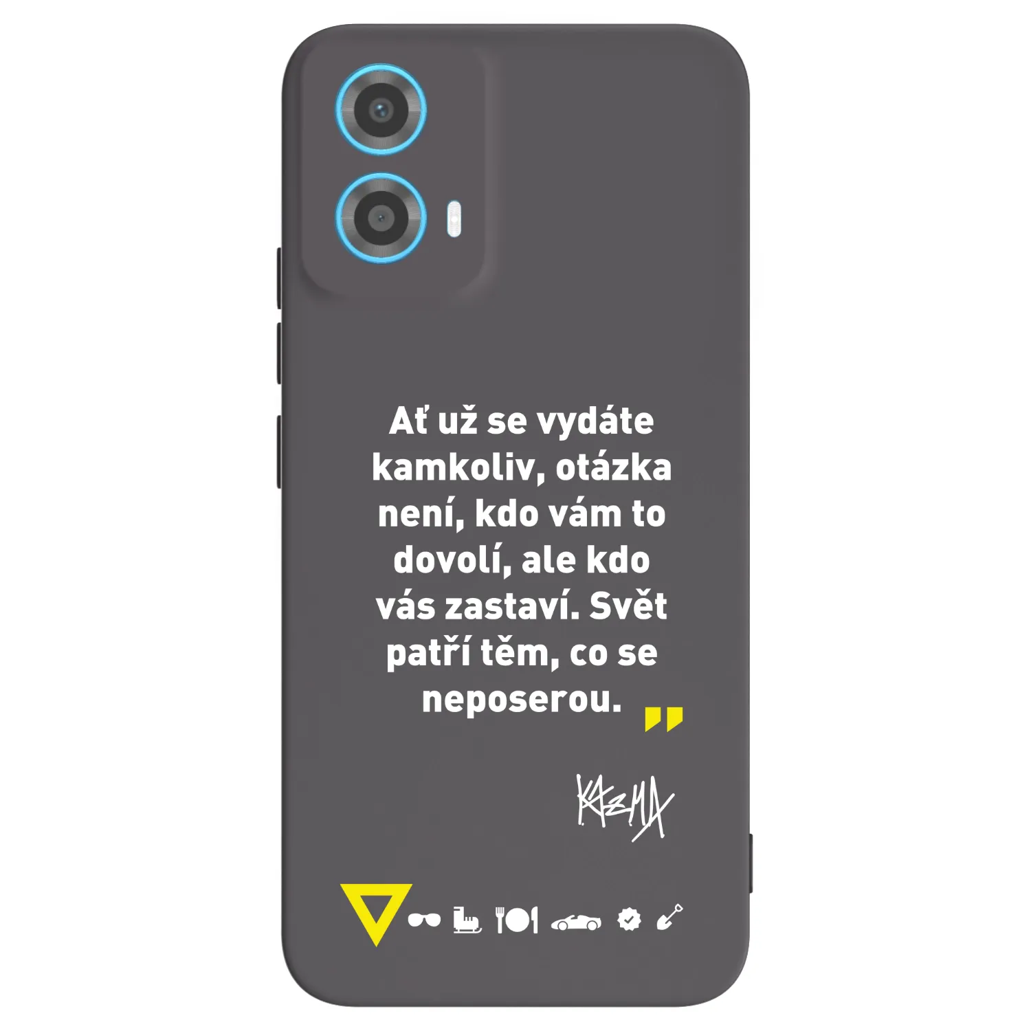 Picasee silikonový černý obal pro Motorola Moto G34 5G - Kazma - SVĚT PATŘÍ TĚM, CO SE NEPOSEROU