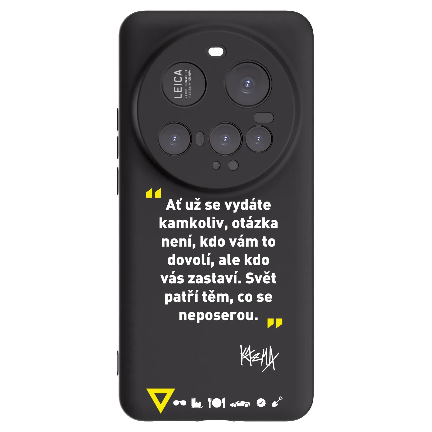 Picasee silikonový černý obal pro Xiaomi 15 Ultra - Kazma - SVĚT PATŘÍ TĚM, CO SE NEPOSEROU