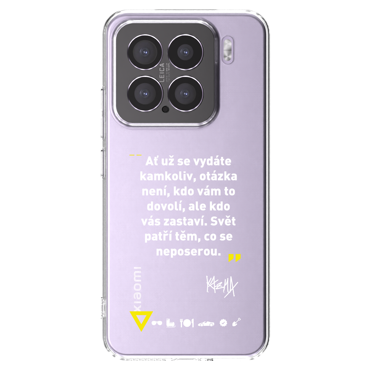 Picasee silikonový průhledný obal pro Xiaomi 15 - Kazma - SVĚT PATŘÍ TĚM, CO SE NEPOSEROU