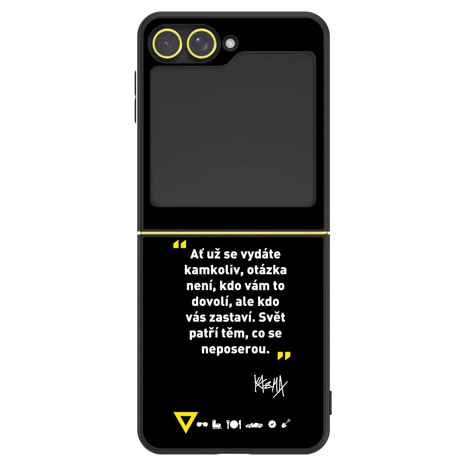 Picasee ULTIMATE CASE pro Samsung Galaxy Z Flip6 5G - Kazma - SVĚT PATŘÍ TĚM, CO SE NEPOSEROU