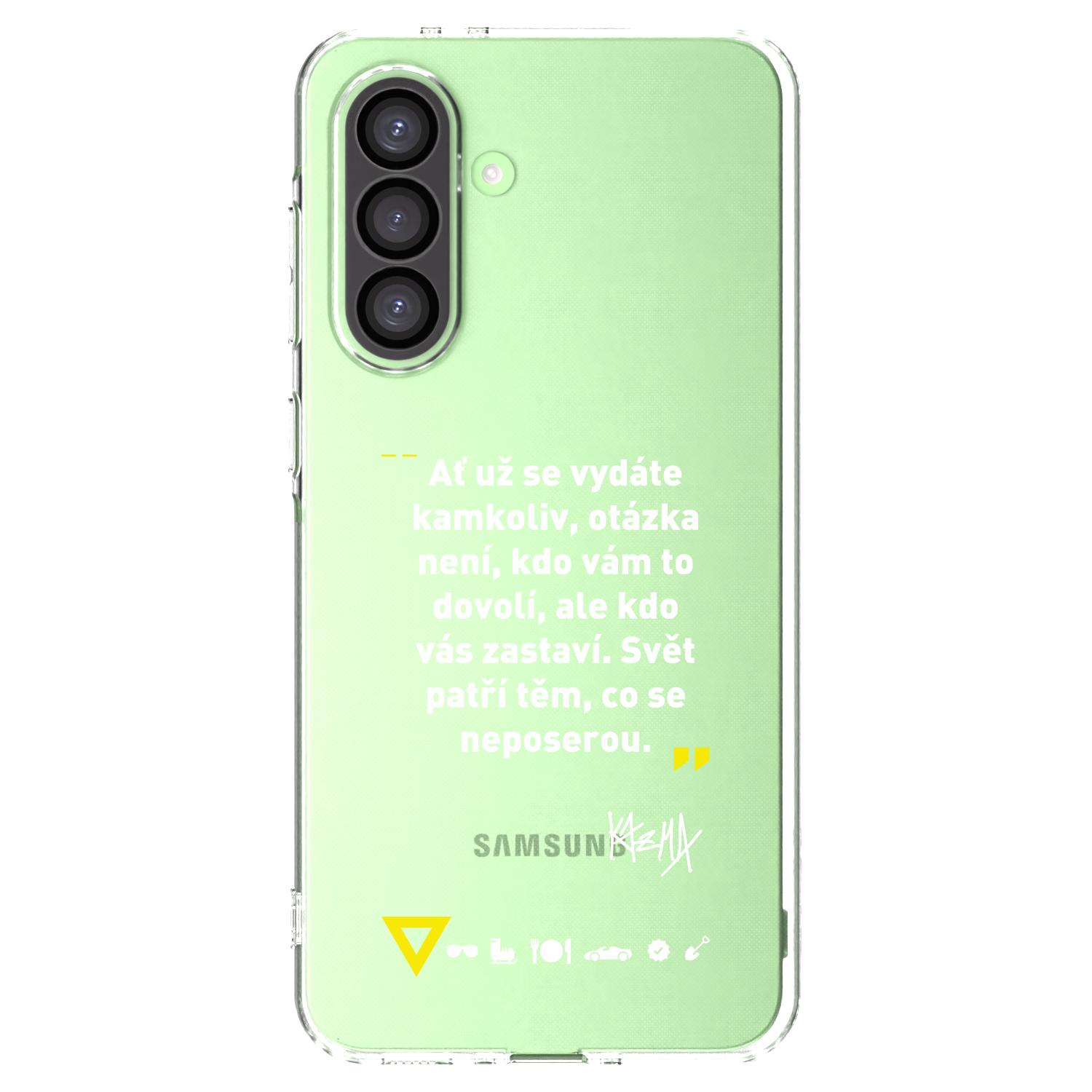 Picasee silikonový průhledný obal pro Samsung Galaxy A26 5G A266B - Kazma - SVĚT PATŘÍ TĚM, CO SE NEPOSEROU
