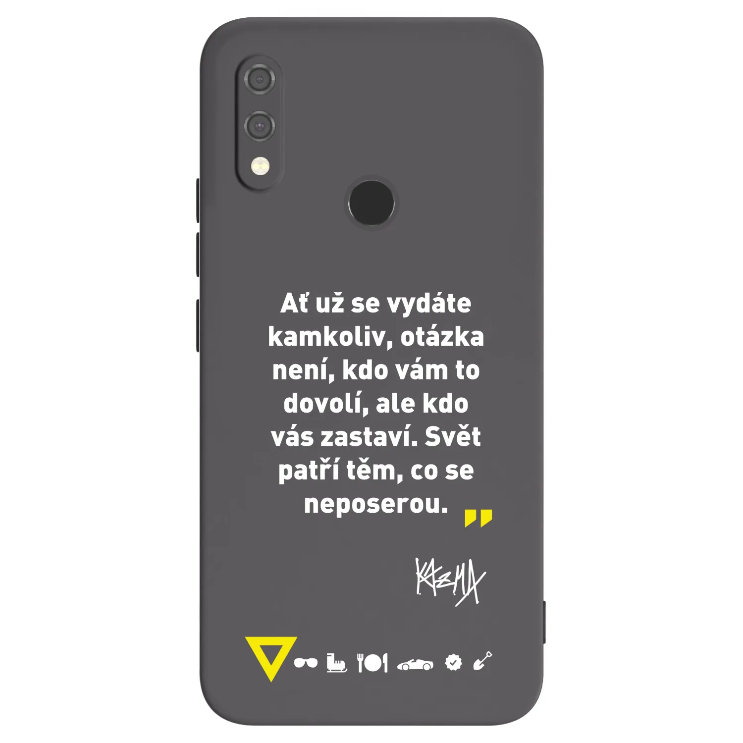 Picasee silikonový černý obal pro Xiaomi Redmi Note 7 - Kazma - SVĚT PATŘÍ TĚM, CO SE NEPOSEROU