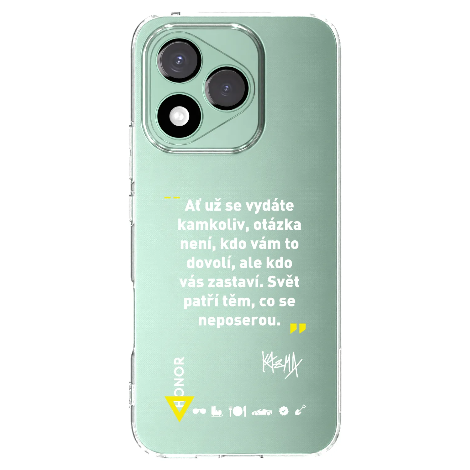Picasee silikonový průhledný obal pro Honor 400 Lite 5G - Kazma - SVĚT PATŘÍ TĚM, CO SE NEPOSEROU