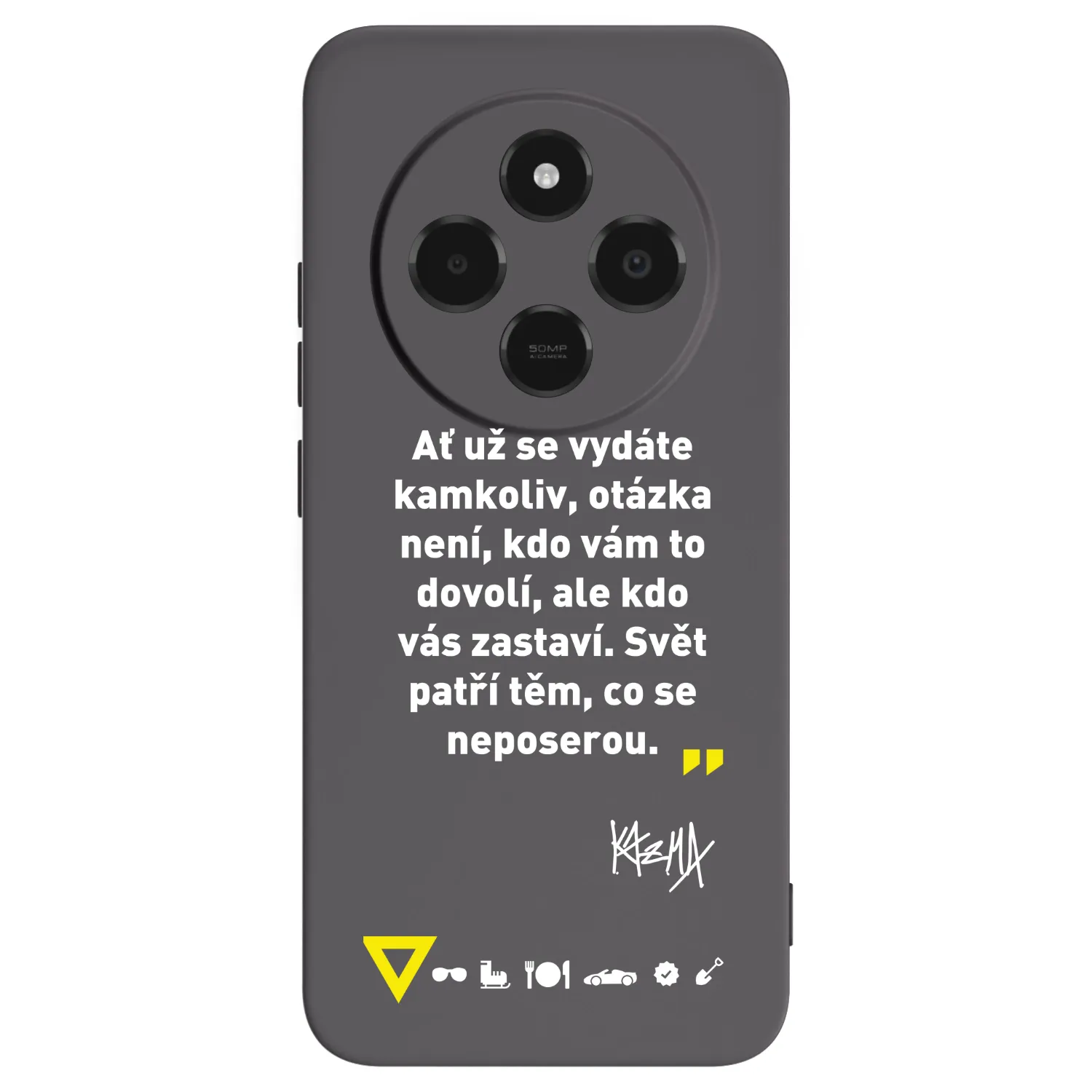 Picasee silikonový černý obal pro Xiaomi Poco C75 - Kazma - SVĚT PATŘÍ TĚM, CO SE NEPOSEROU