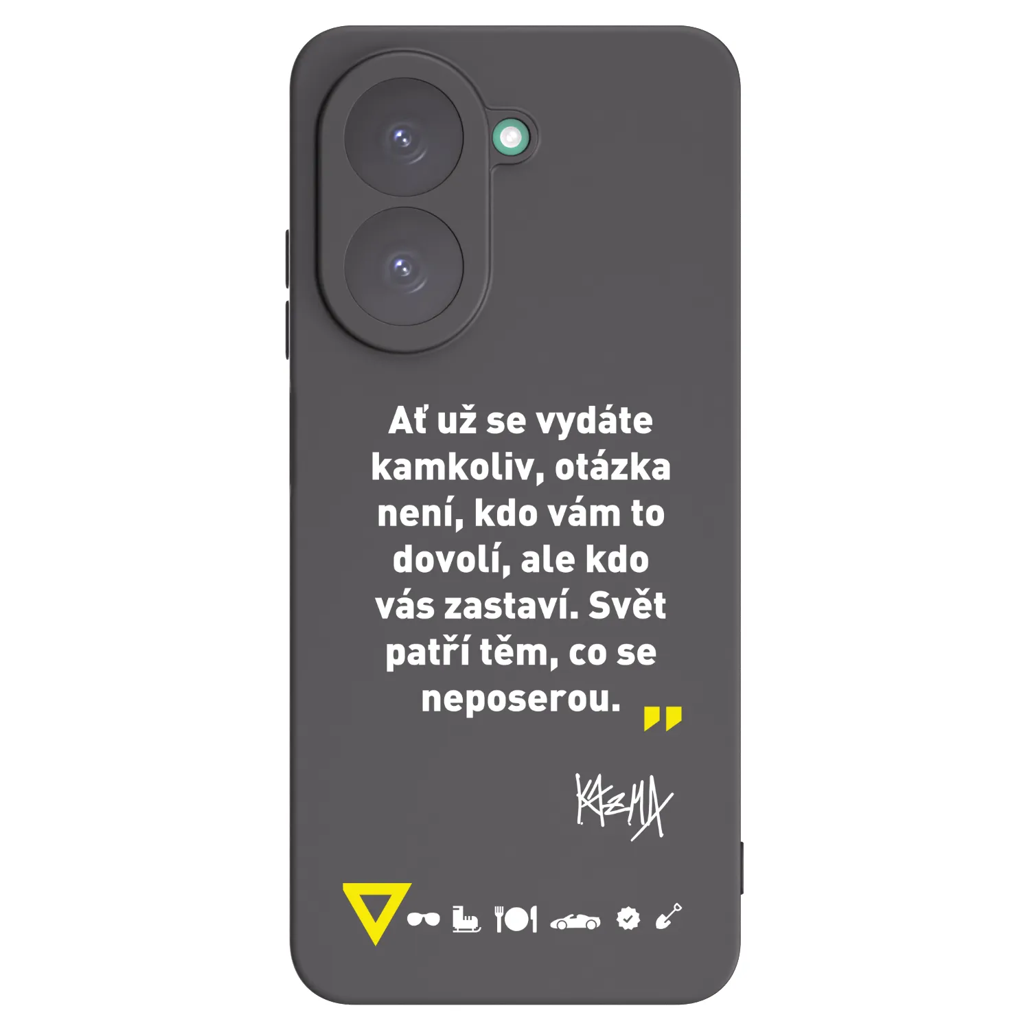 Picasee silikonový černý obal pro Xiaomi Redmi A5 - Kazma - SVĚT PATŘÍ TĚM, CO SE NEPOSEROU