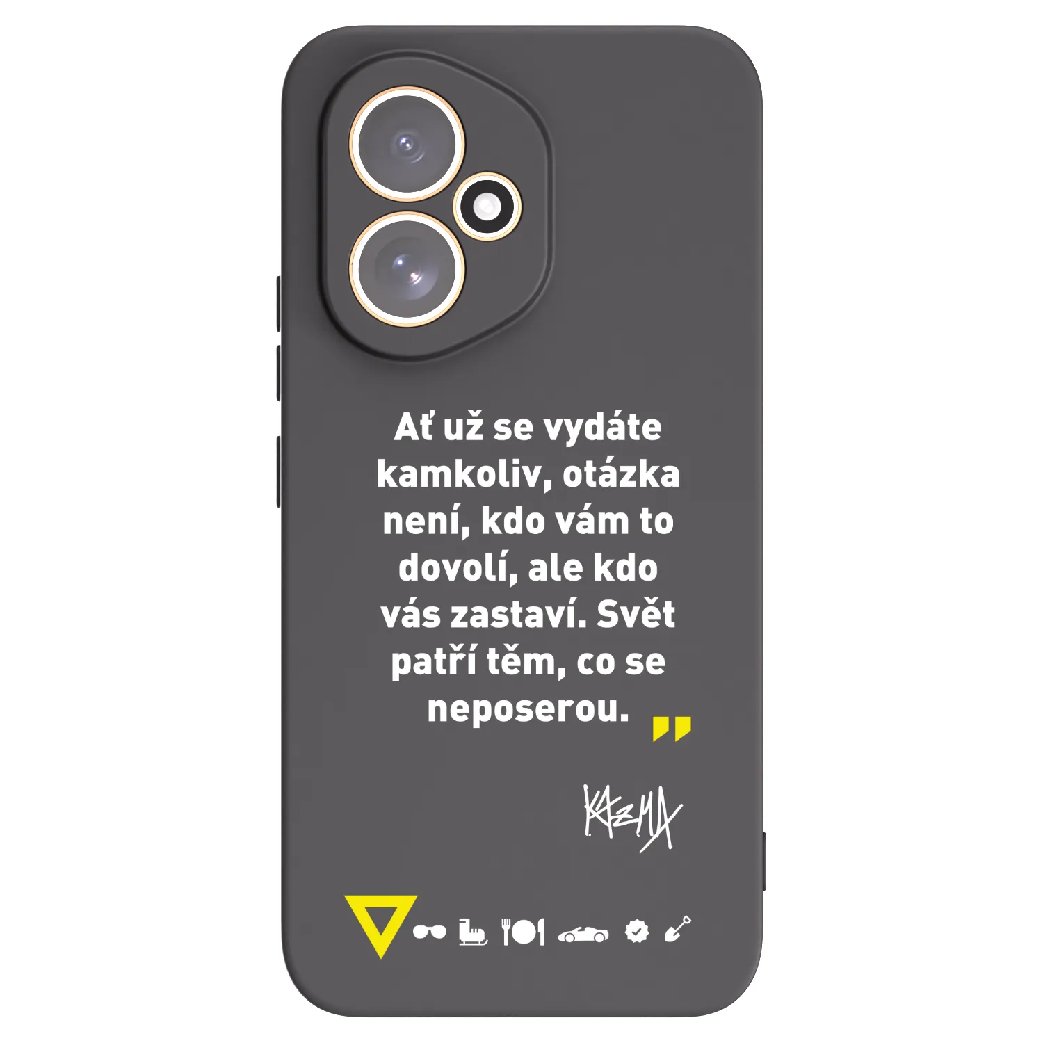 Picasee silikonový černý obal pro Honor 400 5G - Kazma - SVĚT PATŘÍ TĚM, CO SE NEPOSEROU