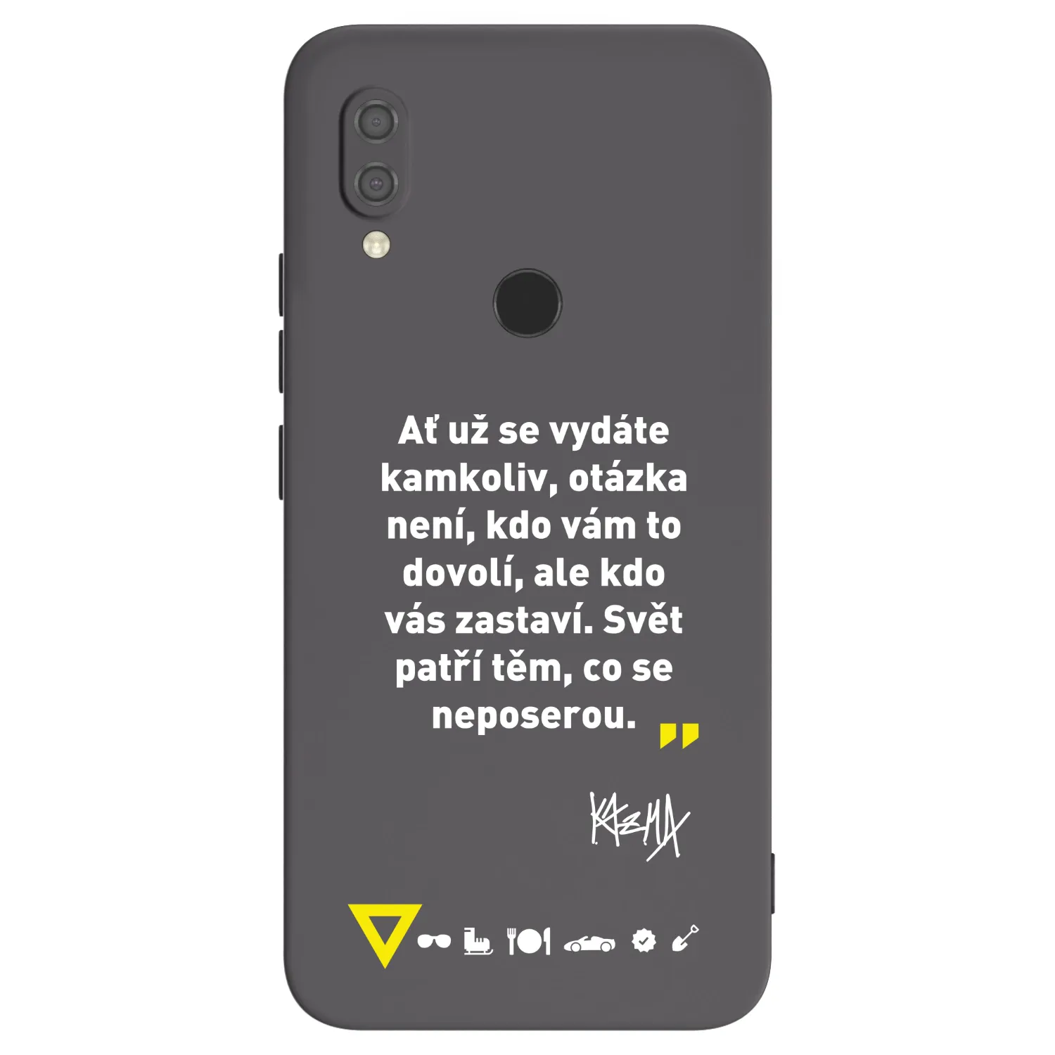 Picasee silikonový černý obal pro Xiaomi Redmi 7 - Kazma - SVĚT PATŘÍ TĚM, CO SE NEPOSEROU