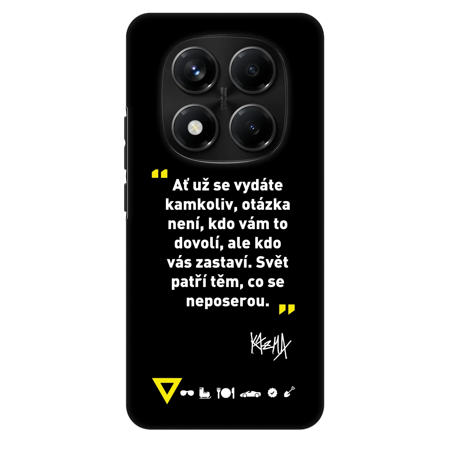 Picasee Fashion Case pro Xiaomi Redmi Note 14 Pro+ 5G - Kazma - SVĚT PATŘÍ TĚM, CO SE NEPOSEROU