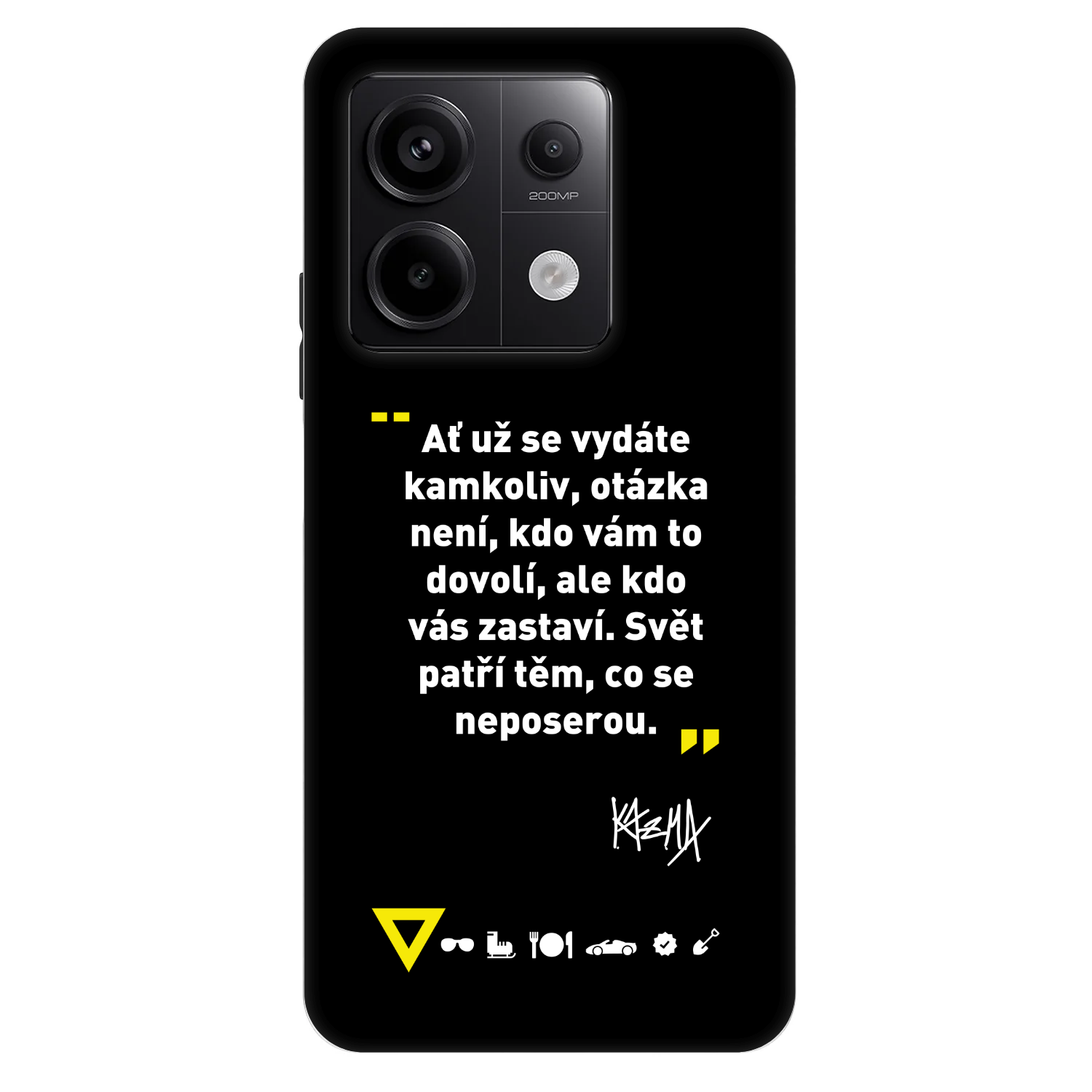 Picasee Fashion Case pro Xiaomi Redmi Note 13 Pro 5G - Kazma - SVĚT PATŘÍ TĚM, CO SE NEPOSEROU