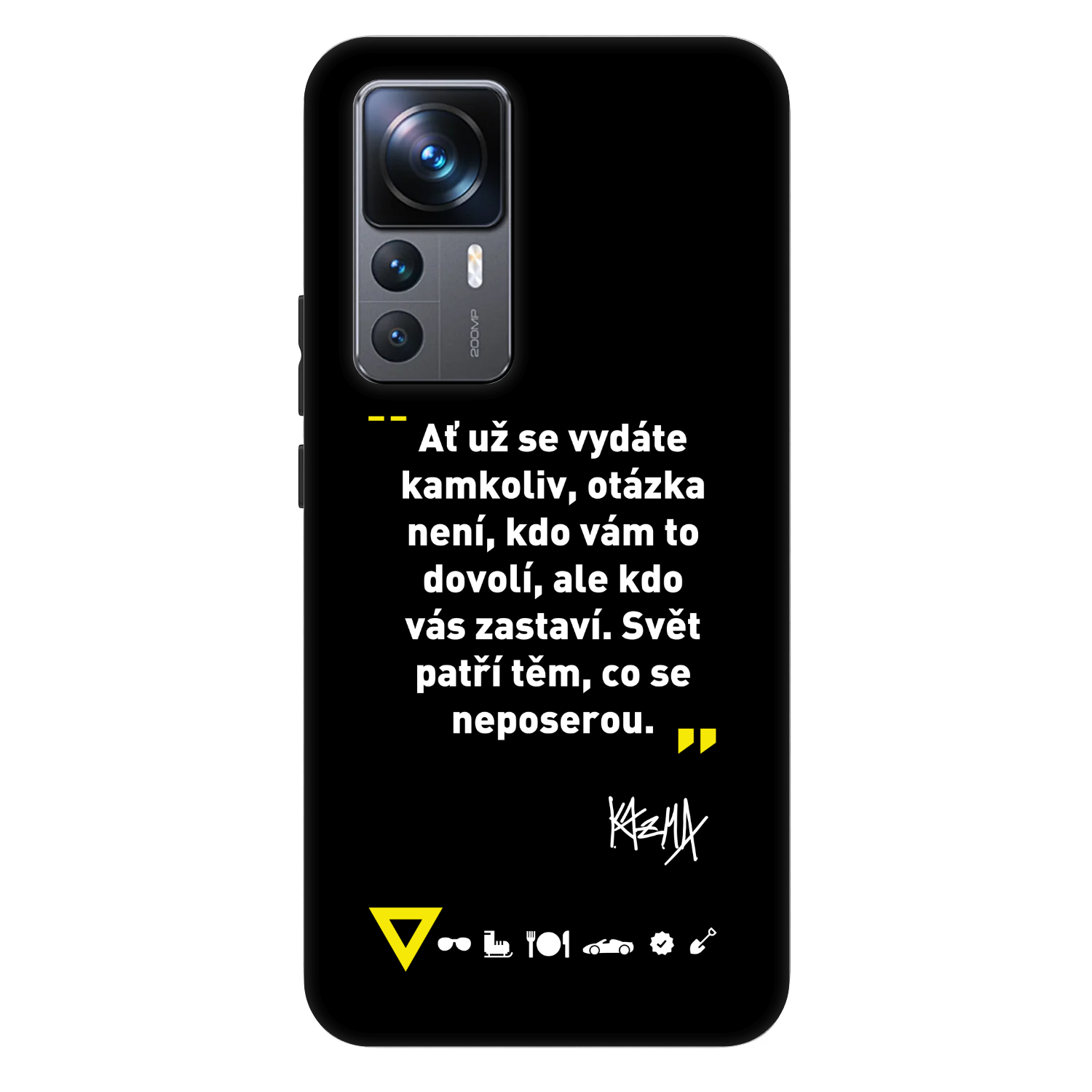 Picasee Fashion Case pro Xiaomi 12T Pro - Kazma - SVĚT PATŘÍ TĚM, CO SE NEPOSEROU