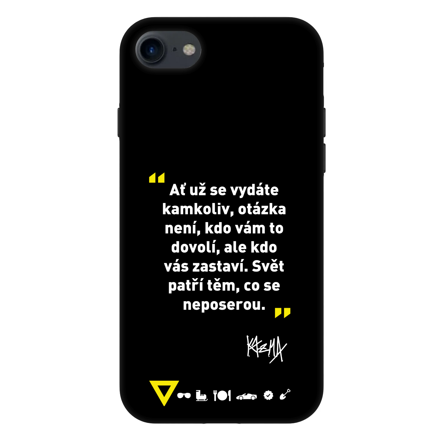 Picasee Fashion Case pro Apple iPhone 7 - Kazma - SVĚT PATŘÍ TĚM, CO SE NEPOSEROU