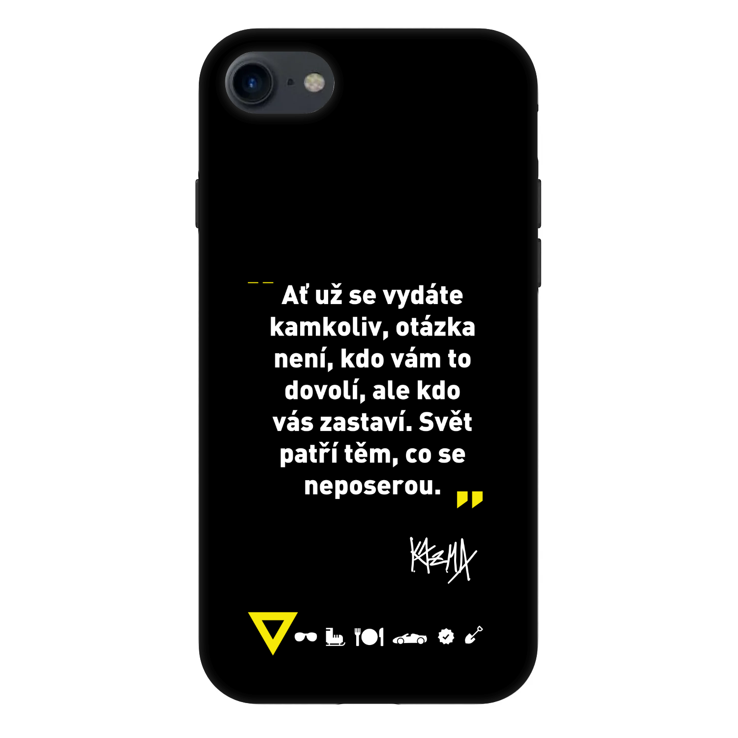 Picasee Fashion Case pro Apple iPhone SE 2022 - Kazma - SVĚT PATŘÍ TĚM, CO SE NEPOSEROU