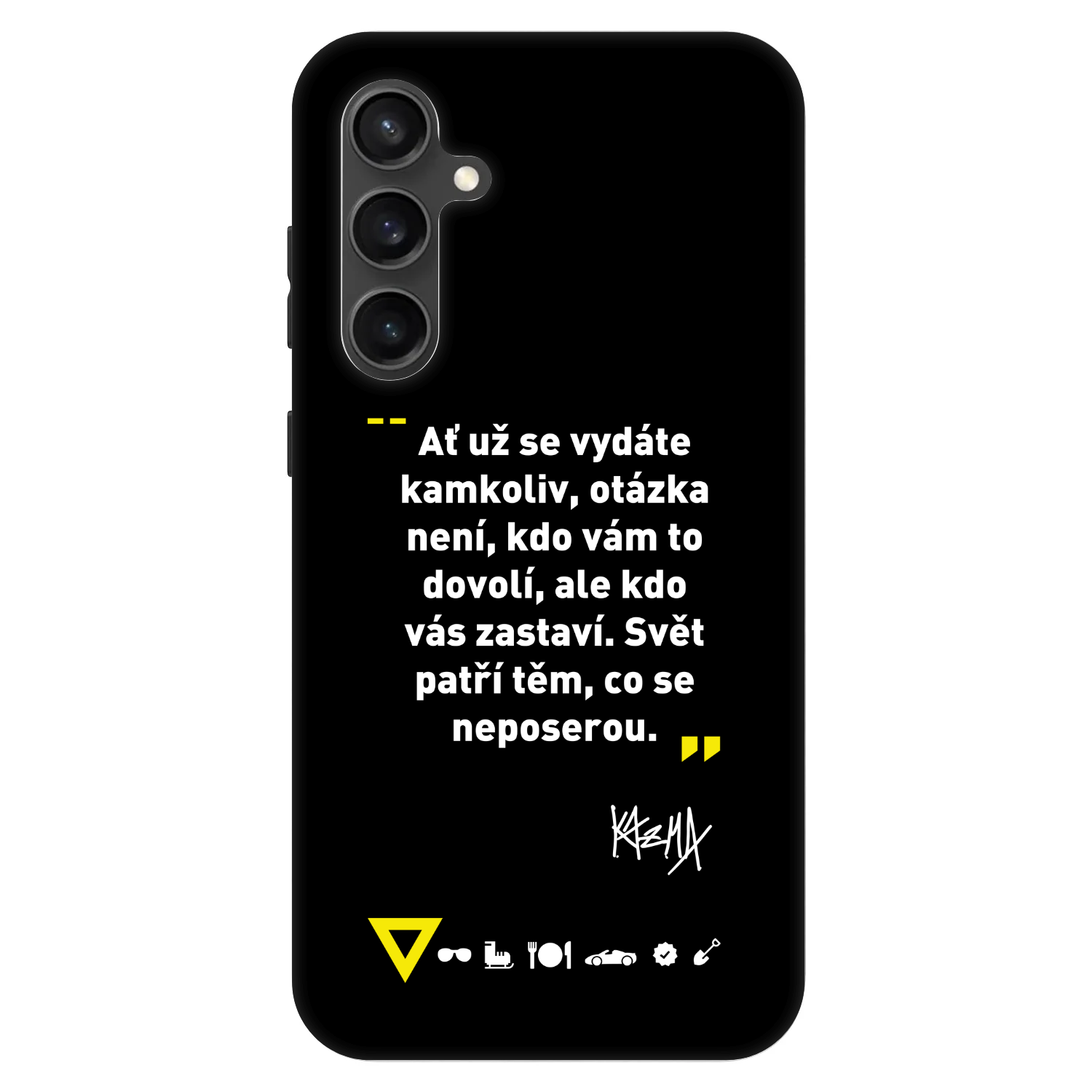 Picasee Fashion Case pro Samsung Galaxy S23 FE S711B - Kazma - SVĚT PATŘÍ TĚM, CO SE NEPOSEROU