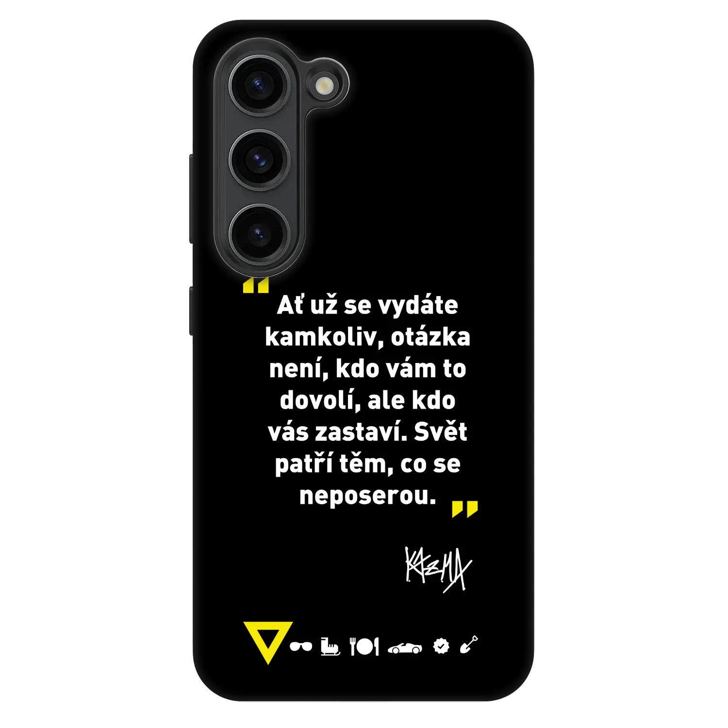 Picasee Fashion Case pro Samsung Galaxy S23 5G - Kazma - SVĚT PATŘÍ TĚM, CO SE NEPOSEROU