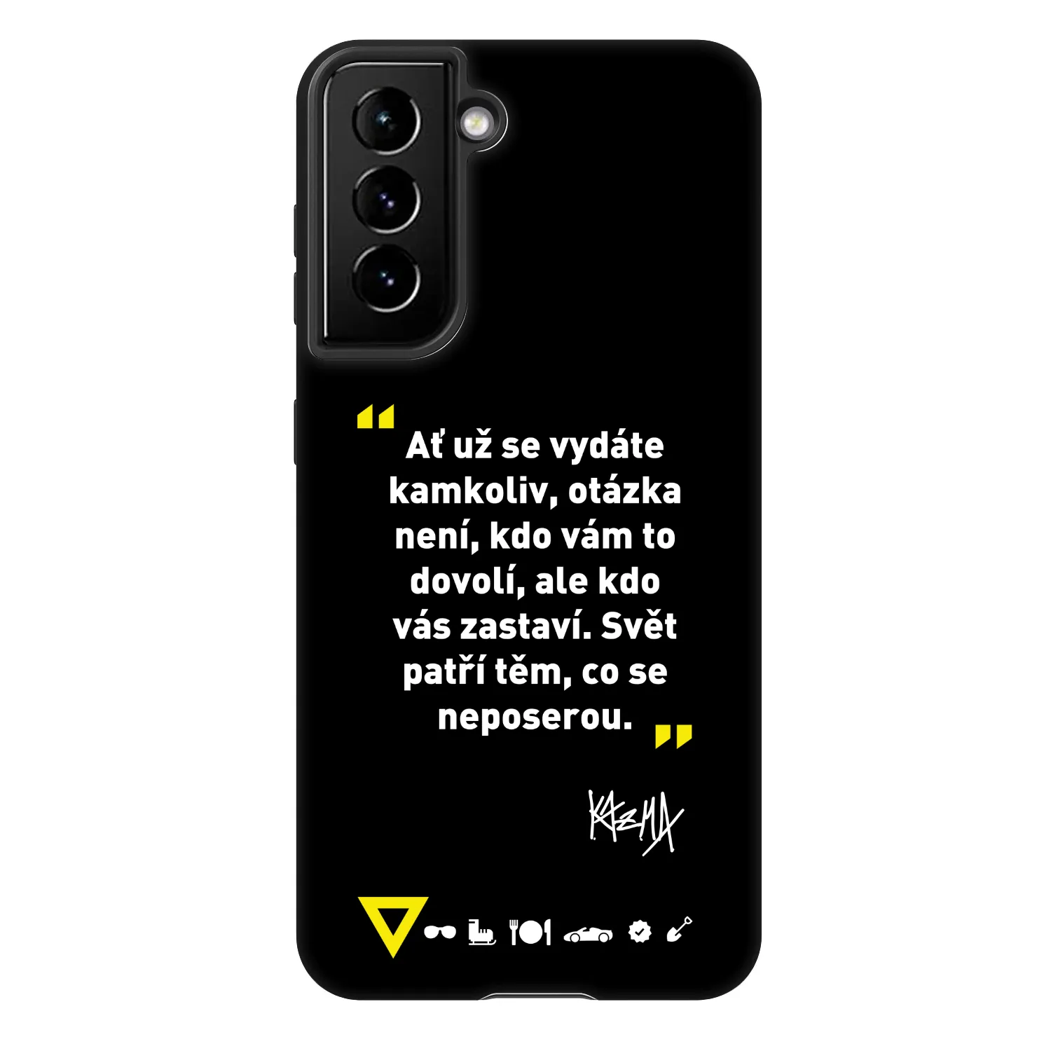 Picasee Fashion Case pro Samsung Galaxy S22 5G - Kazma - SVĚT PATŘÍ TĚM, CO SE NEPOSEROU