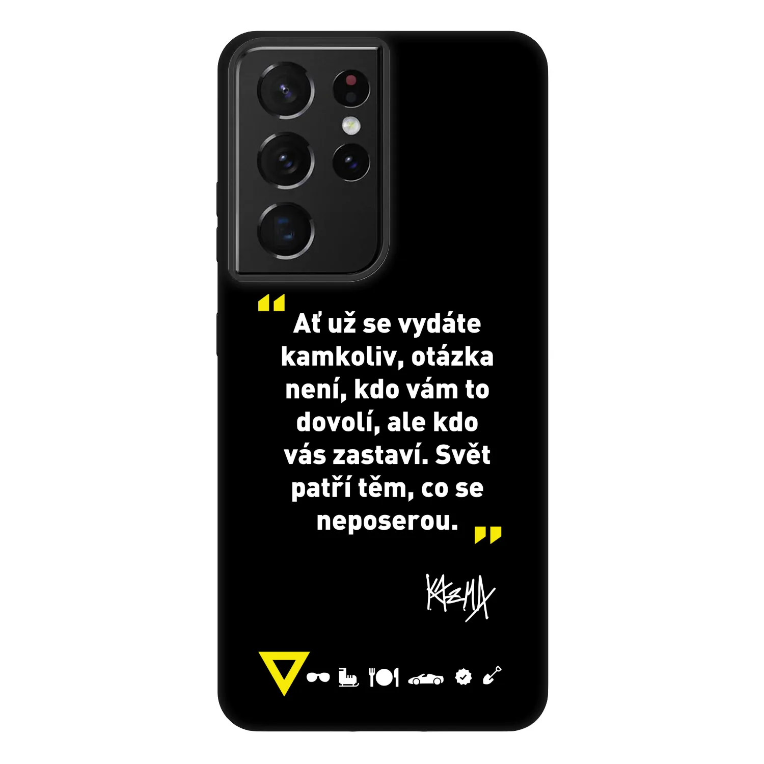 Picasee Fashion Case pro Samsung Galaxy S21 Ultra 5G G998B - Kazma - SVĚT PATŘÍ TĚM, CO SE NEPOSEROU