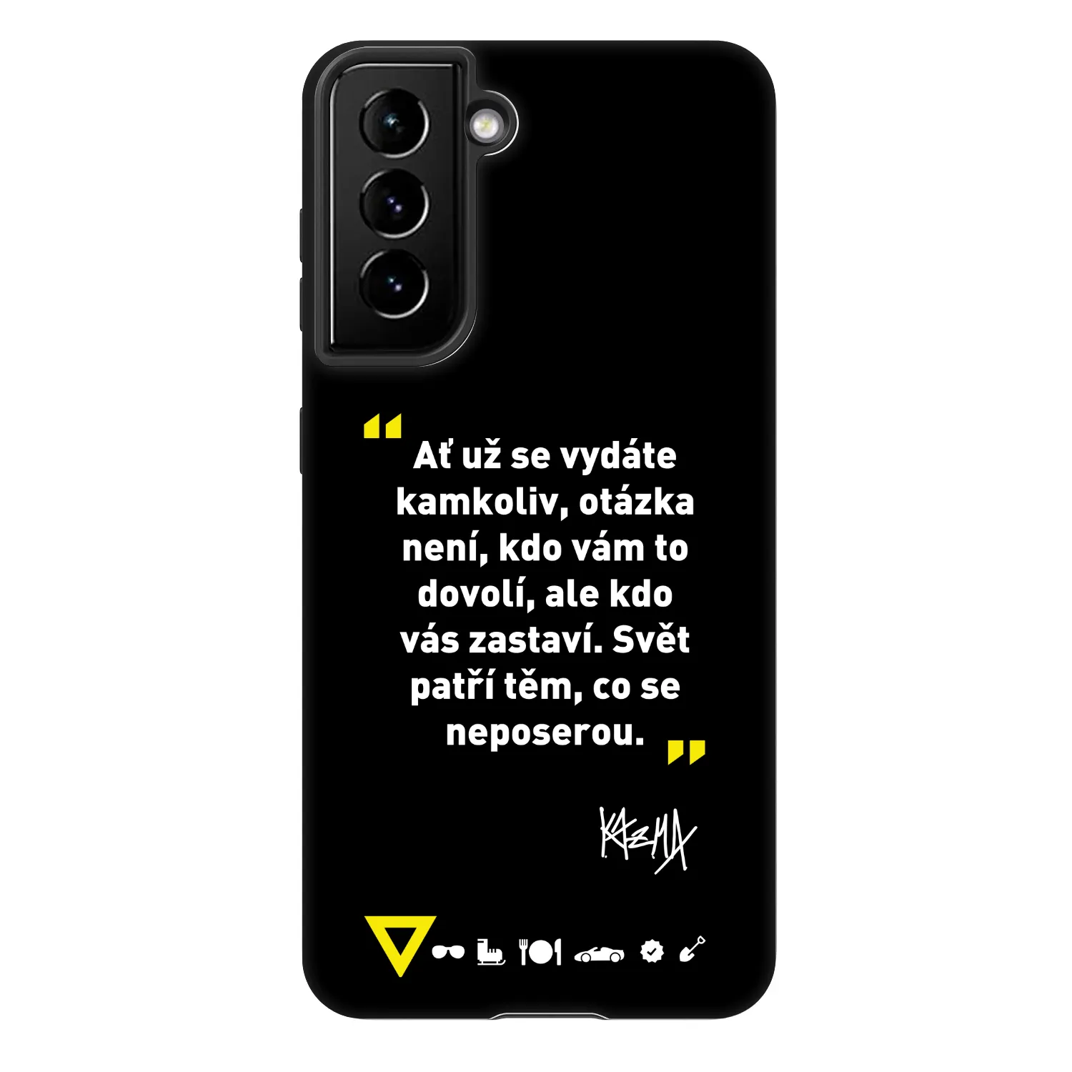 Picasee Fashion Case pro Samsung Galaxy S21 FE 5G - Kazma - SVĚT PATŘÍ TĚM, CO SE NEPOSEROU